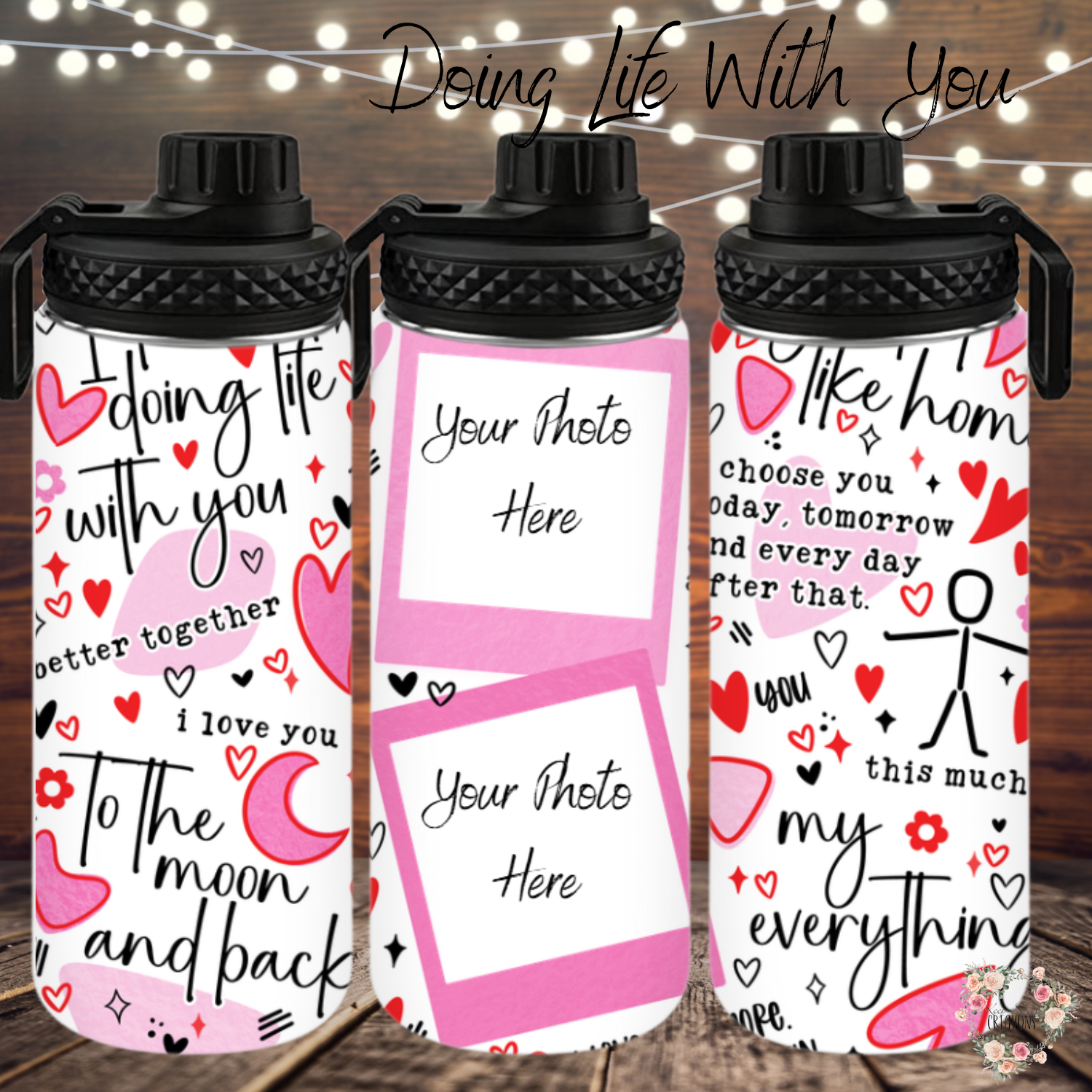 Doing Life With You Personalized Valentine Photo Tumbler