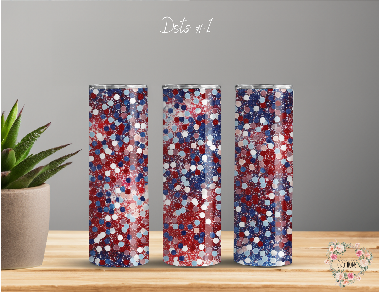 American Independence: Glitter, Stain glass and Dots