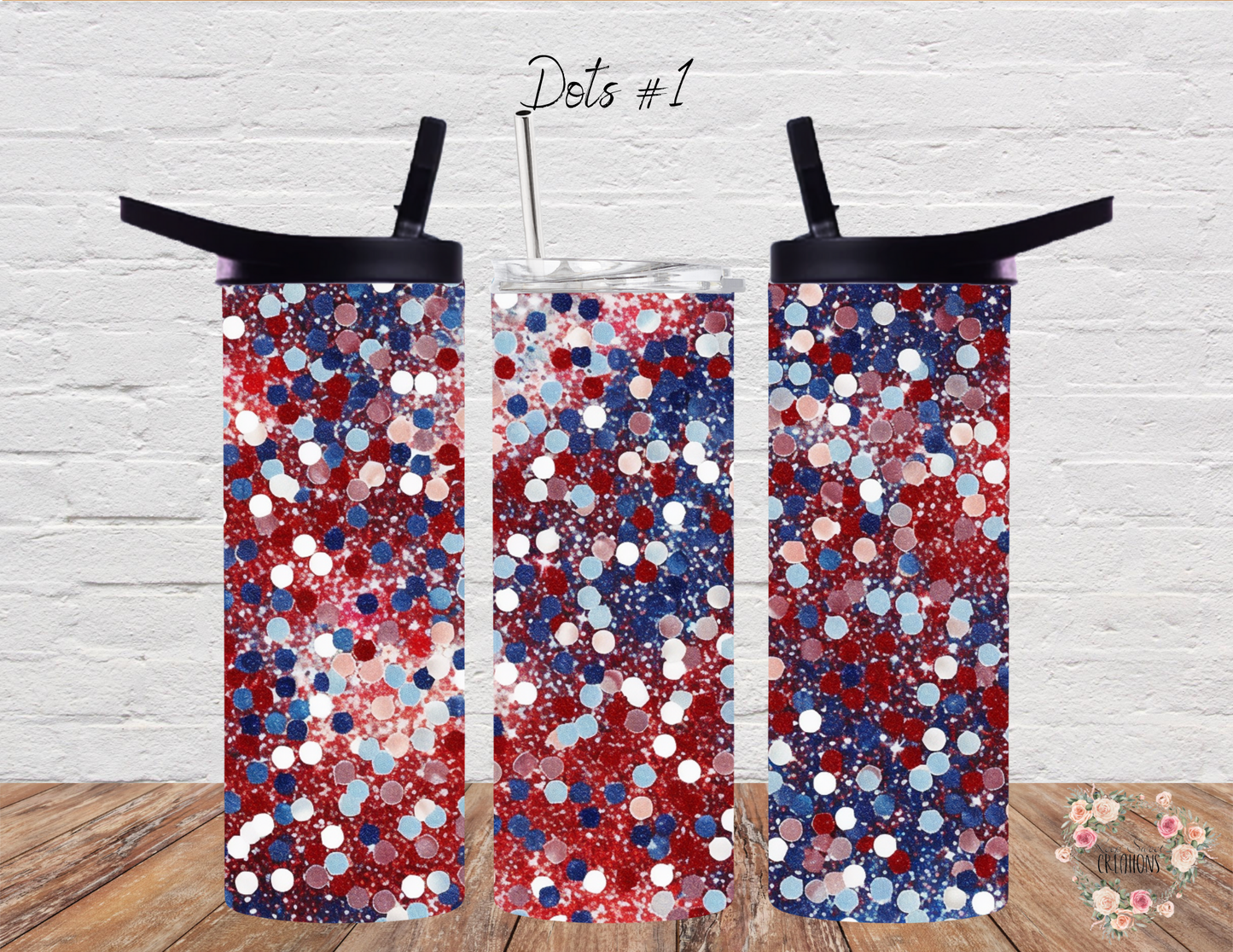 American Independence: Glitter, Stain glass and Dots