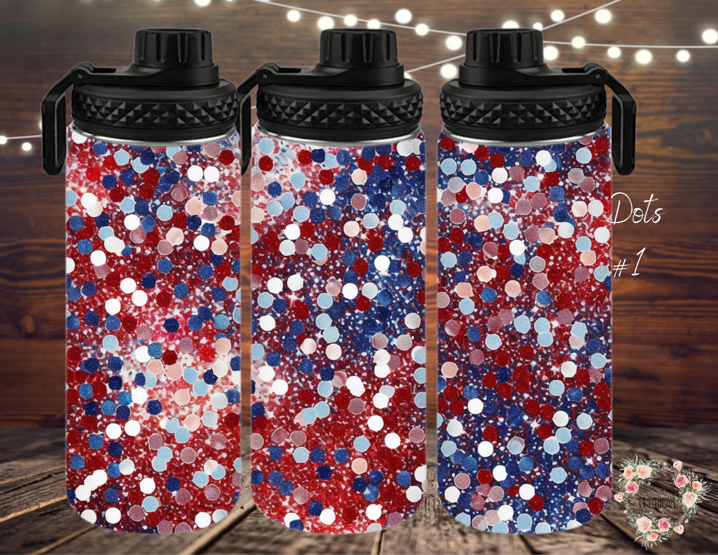 American Independence: Glitter, Stain glass and Dots