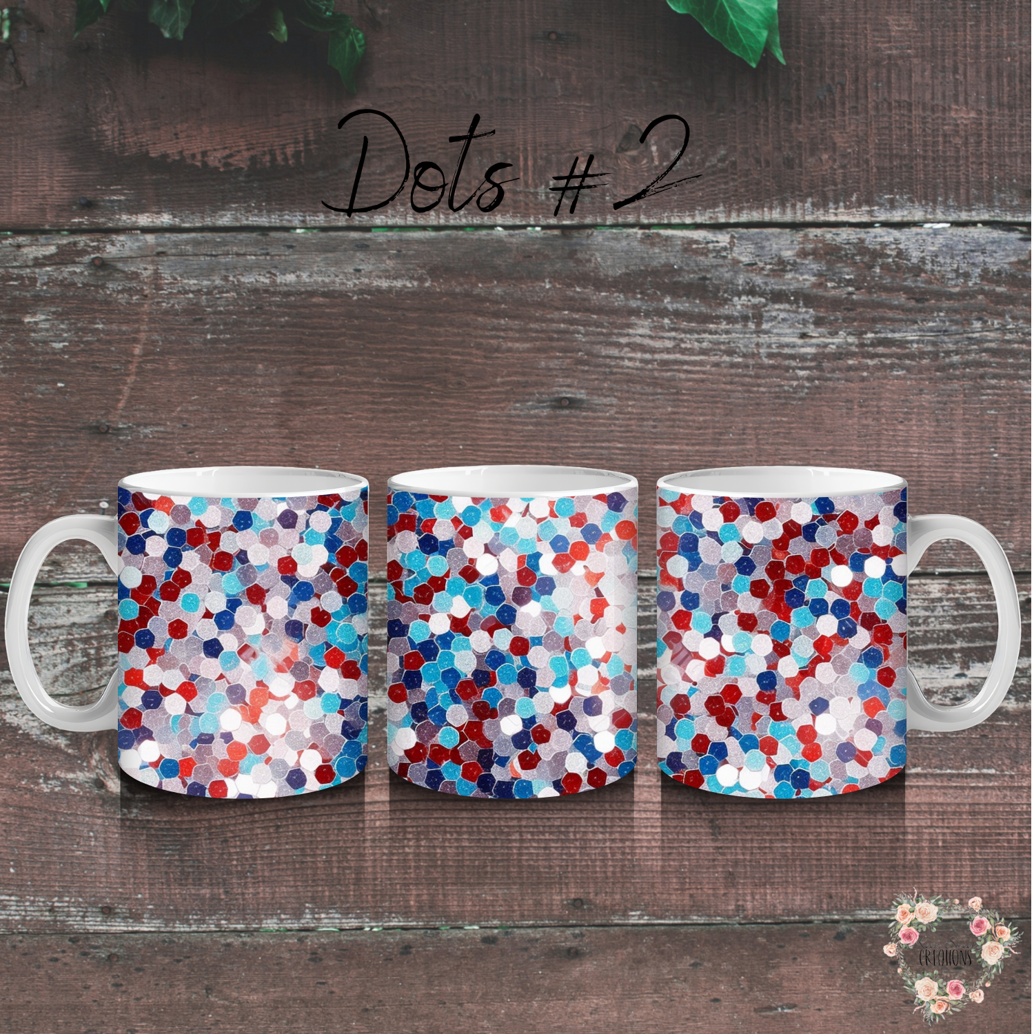 Red White & Blue Tumbler – Patriotic Confetti Design (Dots #2, USA Celebration Cup)