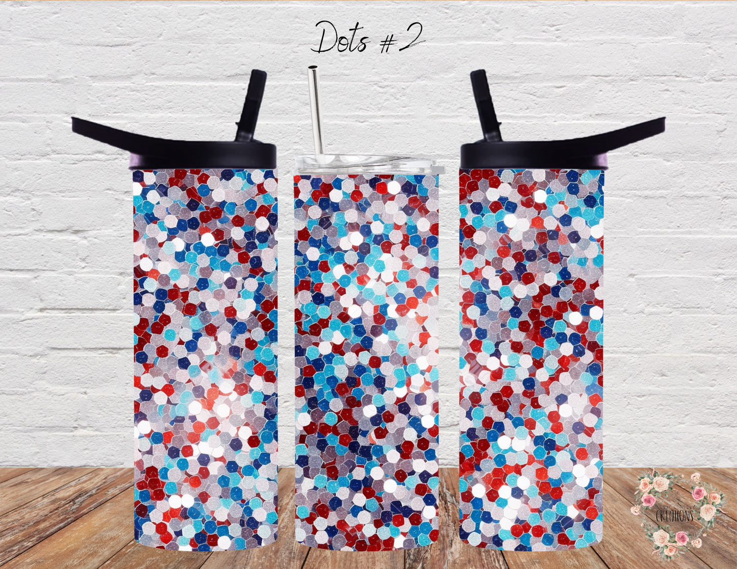 American Independence: Glitter, Stain glass and Dots