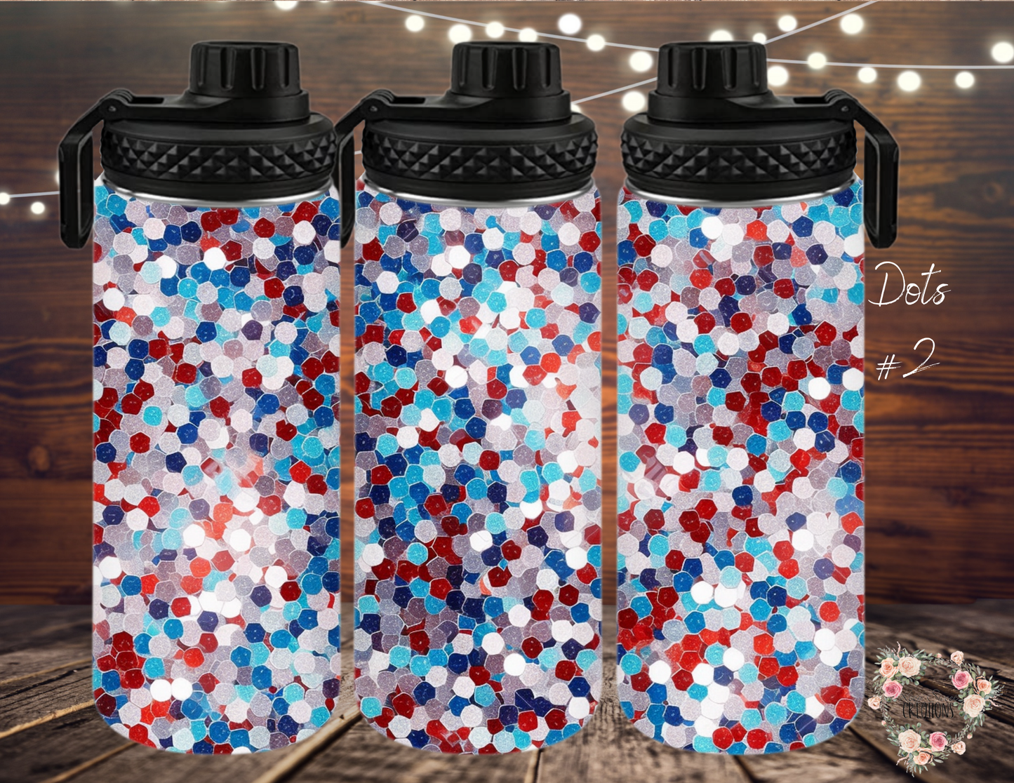 American Independence: Glitter, Stain glass and Dots