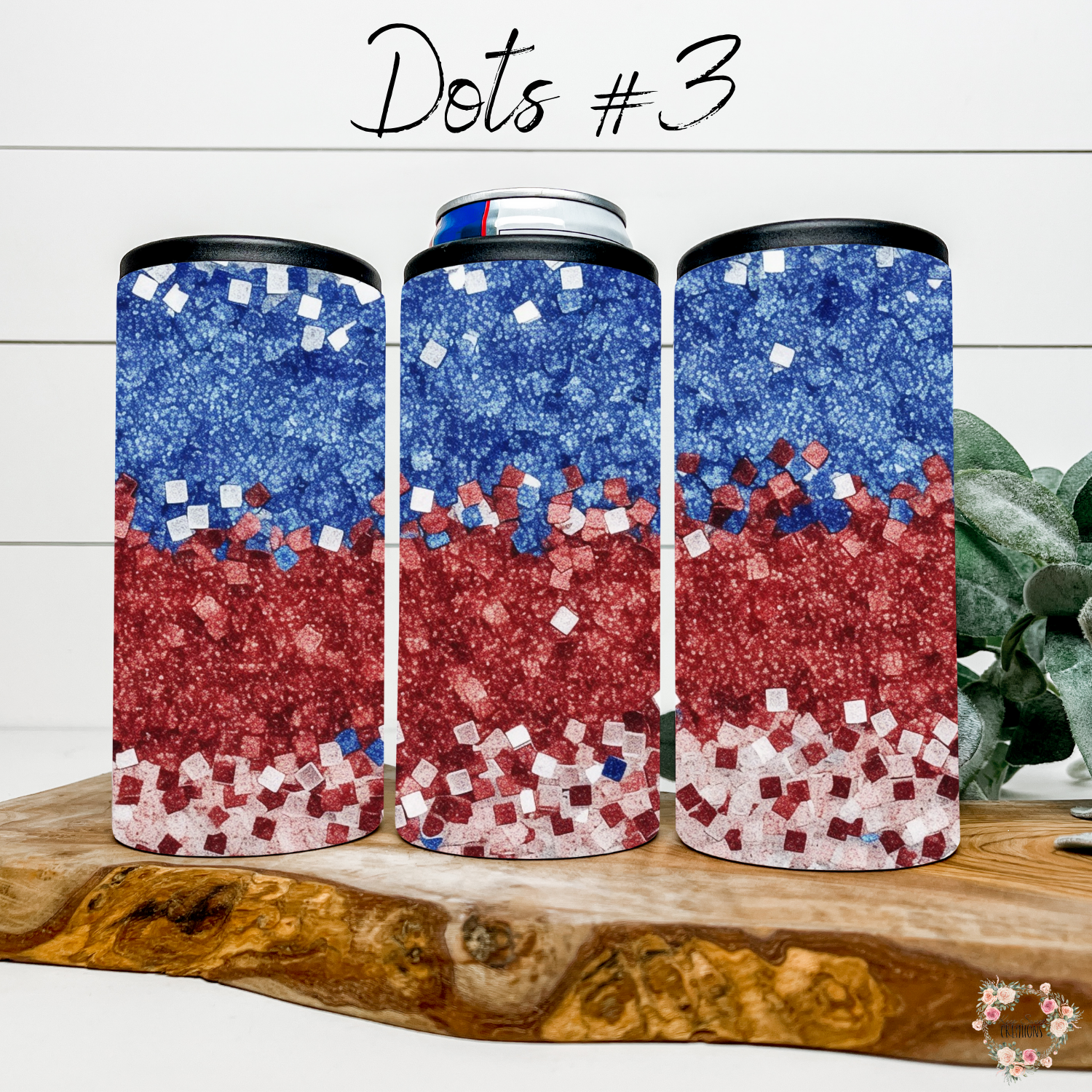 Red White & Blue Confetti Tumbler – Dots #3 Patriotic Cup for 4th of July & Summer