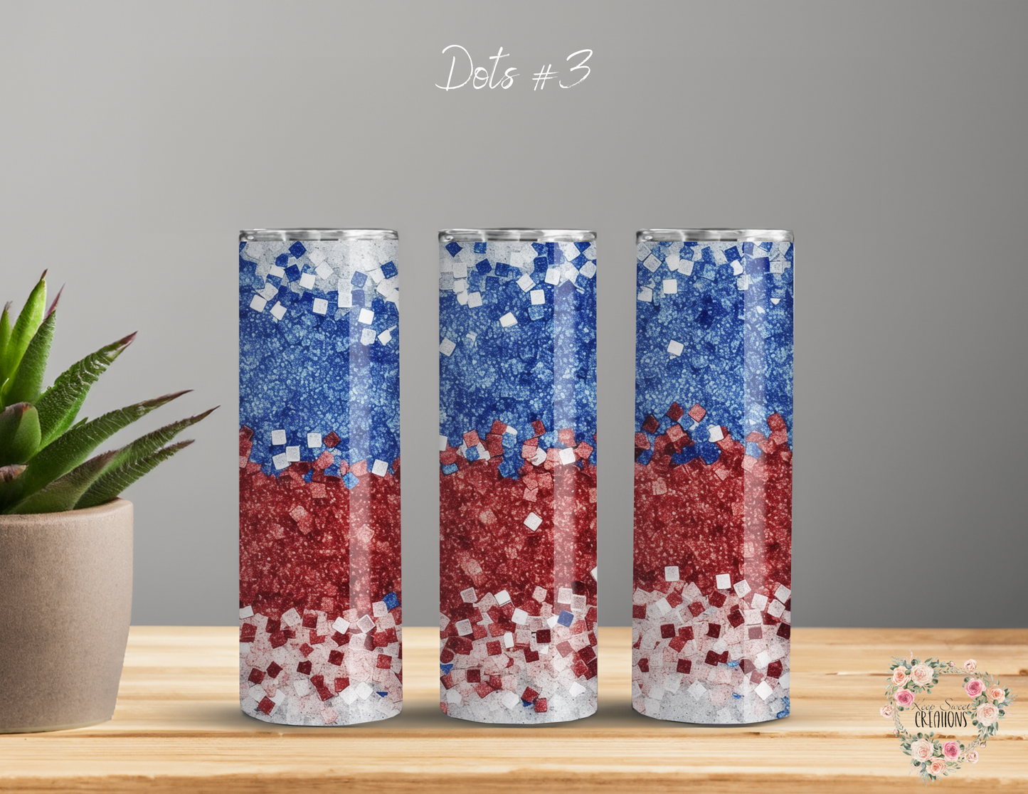 American Independence: Glitter, Stain glass and Dots