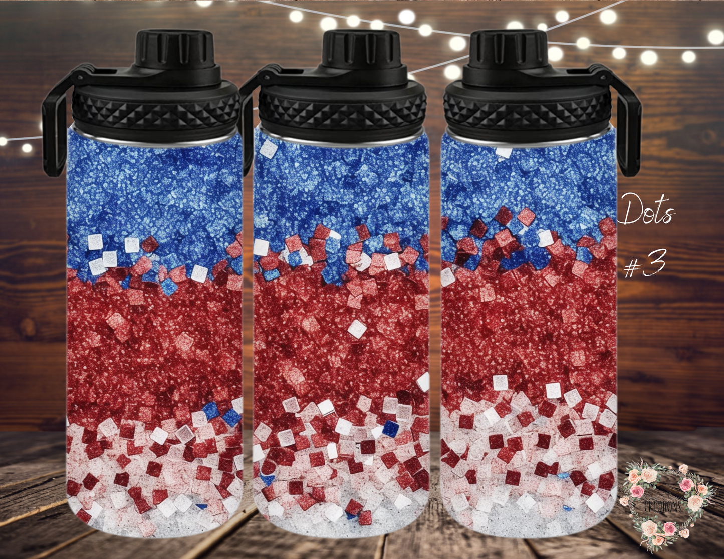 American Independence: Glitter, Stain glass and Dots