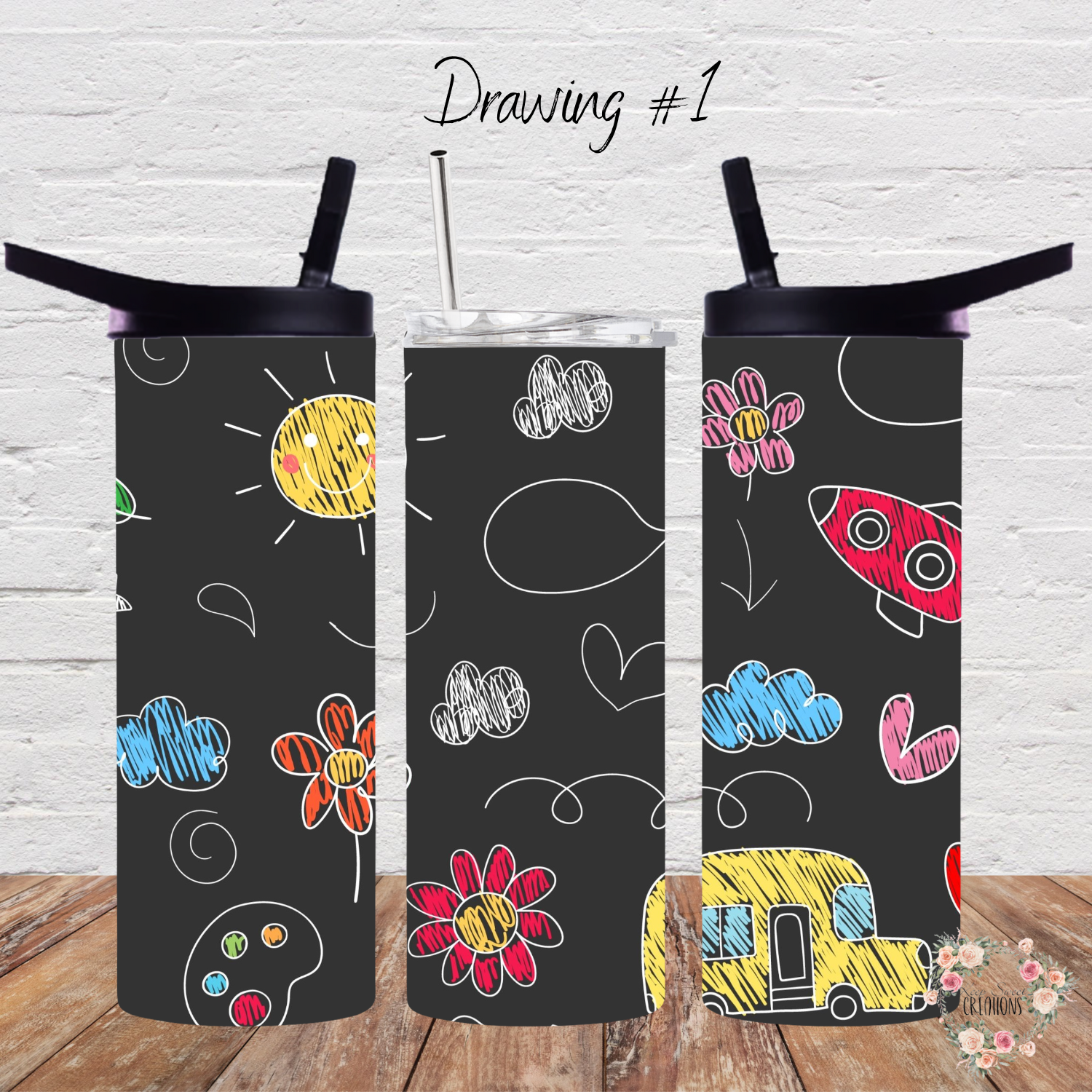 Teacher Tumbler – Chalkboard & Notebook Drawing Designs