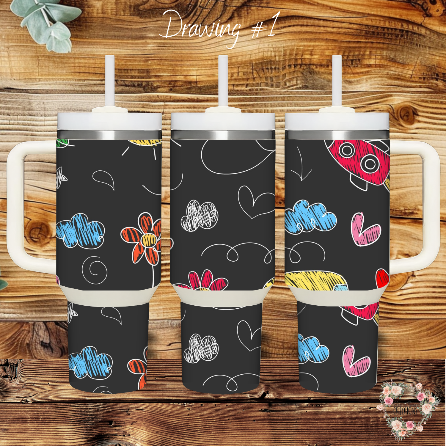 Teacher Tumbler – Chalkboard & Notebook Drawing Designs