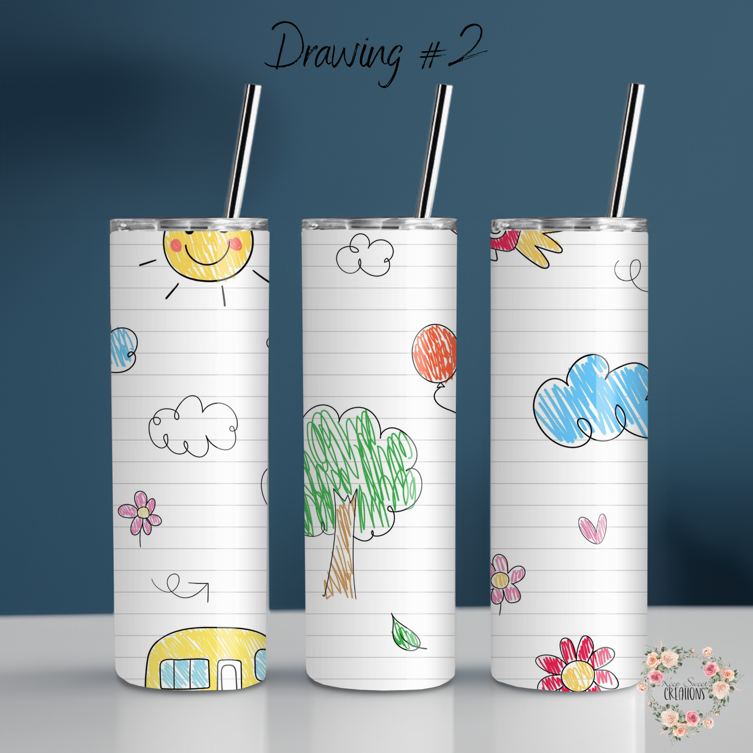 Teacher Tumbler – Chalkboard & Notebook Drawing Designs
