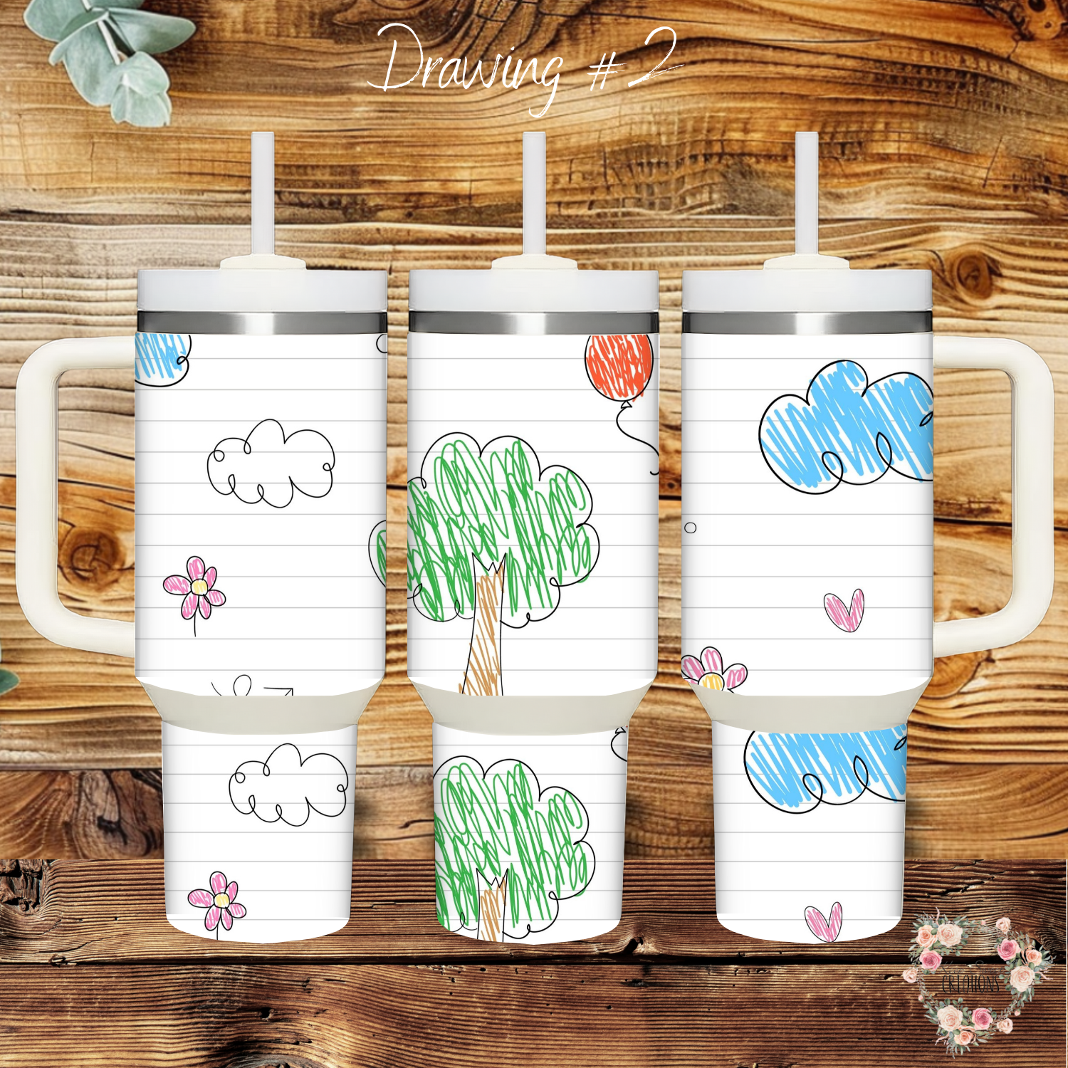 Teacher Tumbler – Chalkboard & Notebook Drawing Designs