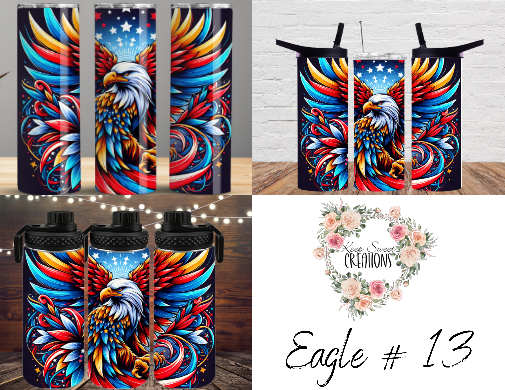  Unique styles, from fierce tribal eagles to soft, artistic interpretations, all radiating American pride. 