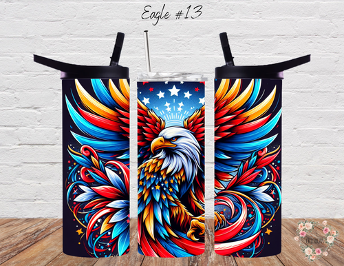  Unique styles, from fierce tribal eagles to soft, artistic interpretations, all radiating American pride. 
