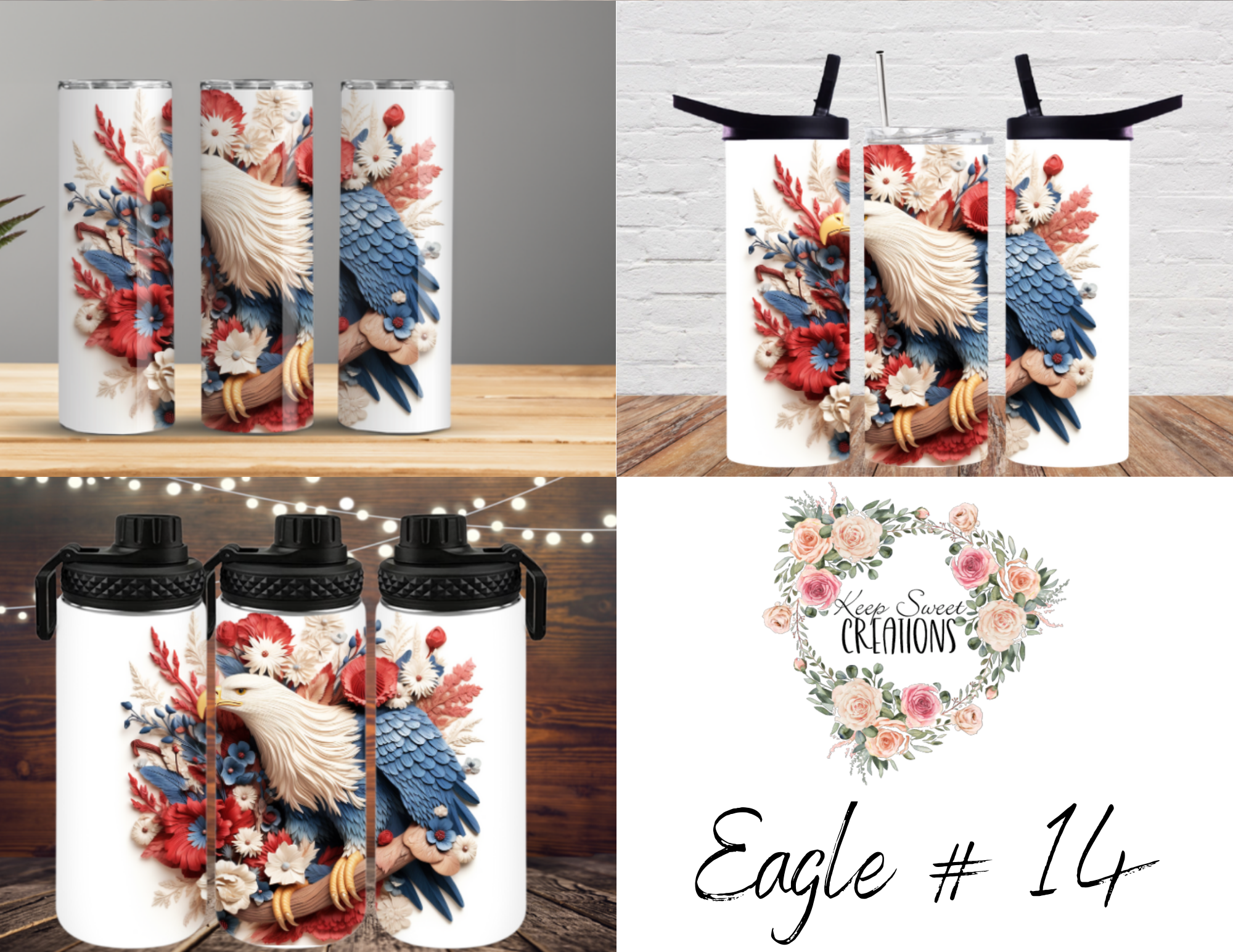  Unique styles, from fierce tribal eagles to soft, artistic interpretations, all radiating American pride. 