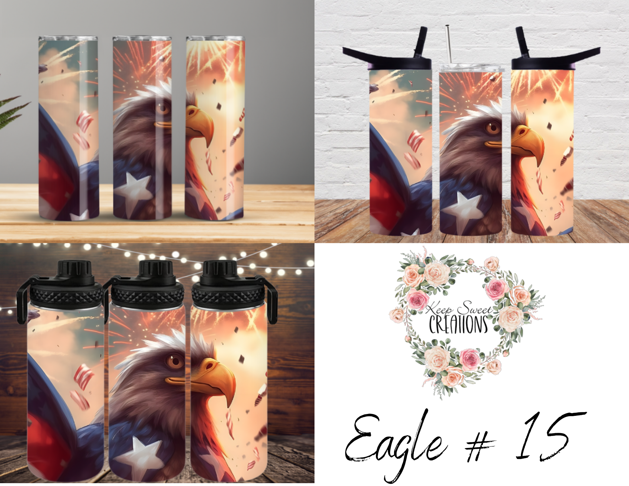  Unique styles, from fierce tribal eagles to soft, artistic interpretations, all radiating American pride. 