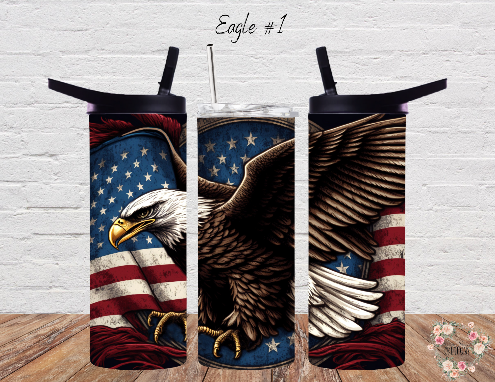 Powerful eagles soaring with the American flag, symbolizing freedom and resilience. ❤️💙