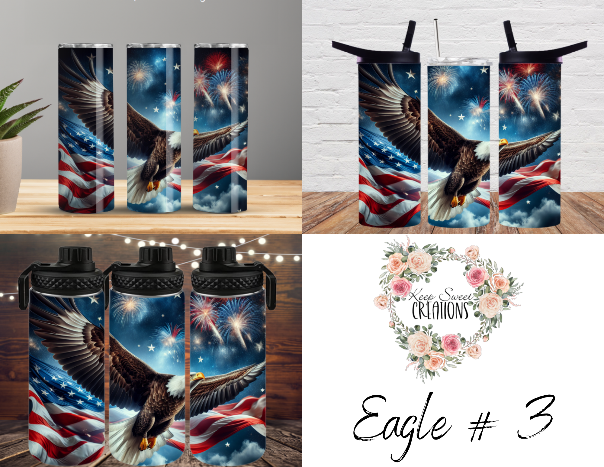 Powerful eagles soaring with the American flag, symbolizing freedom and resilience. ❤️💙