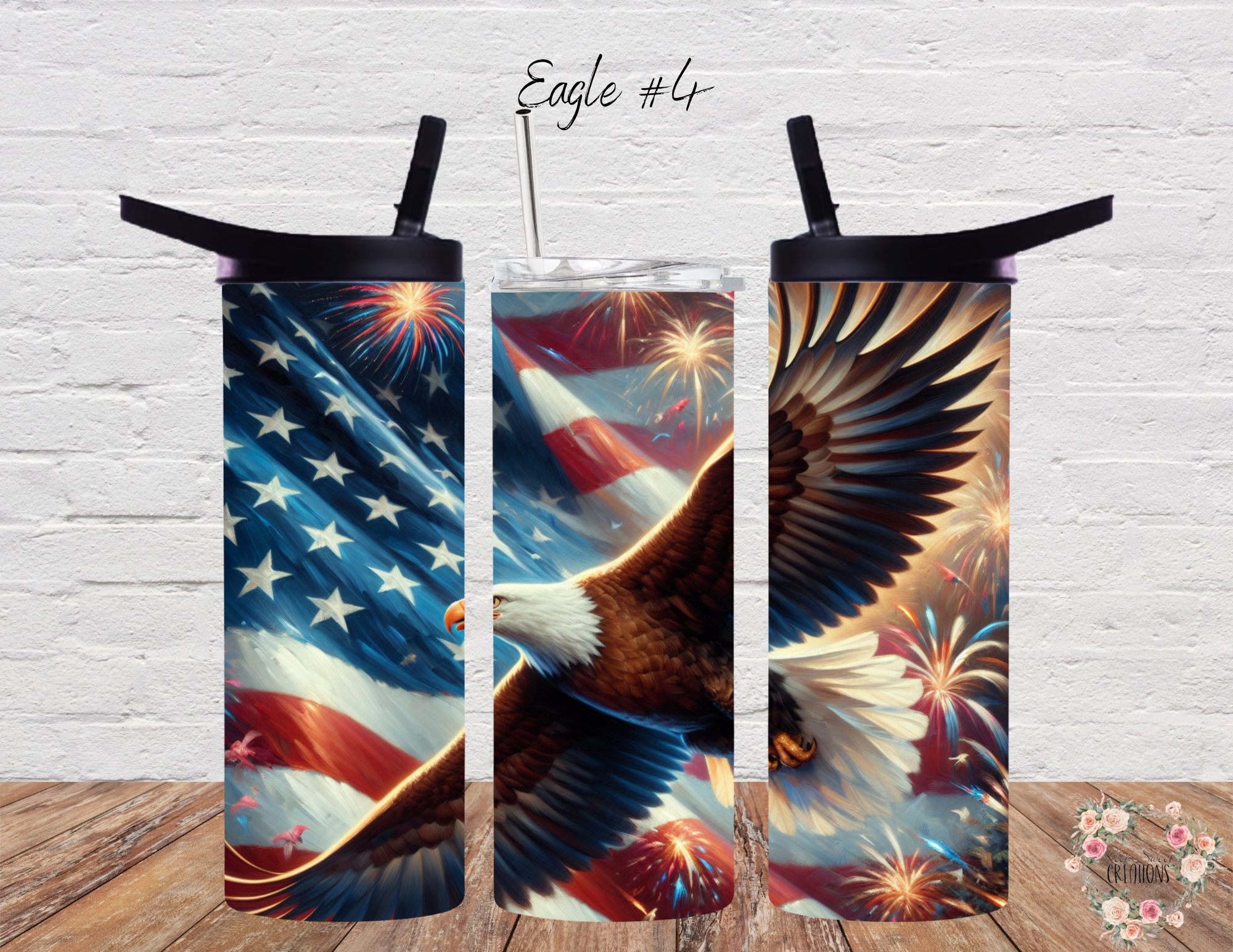 Powerful eagles soaring with the American flag, symbolizing freedom and resilience. ❤️💙