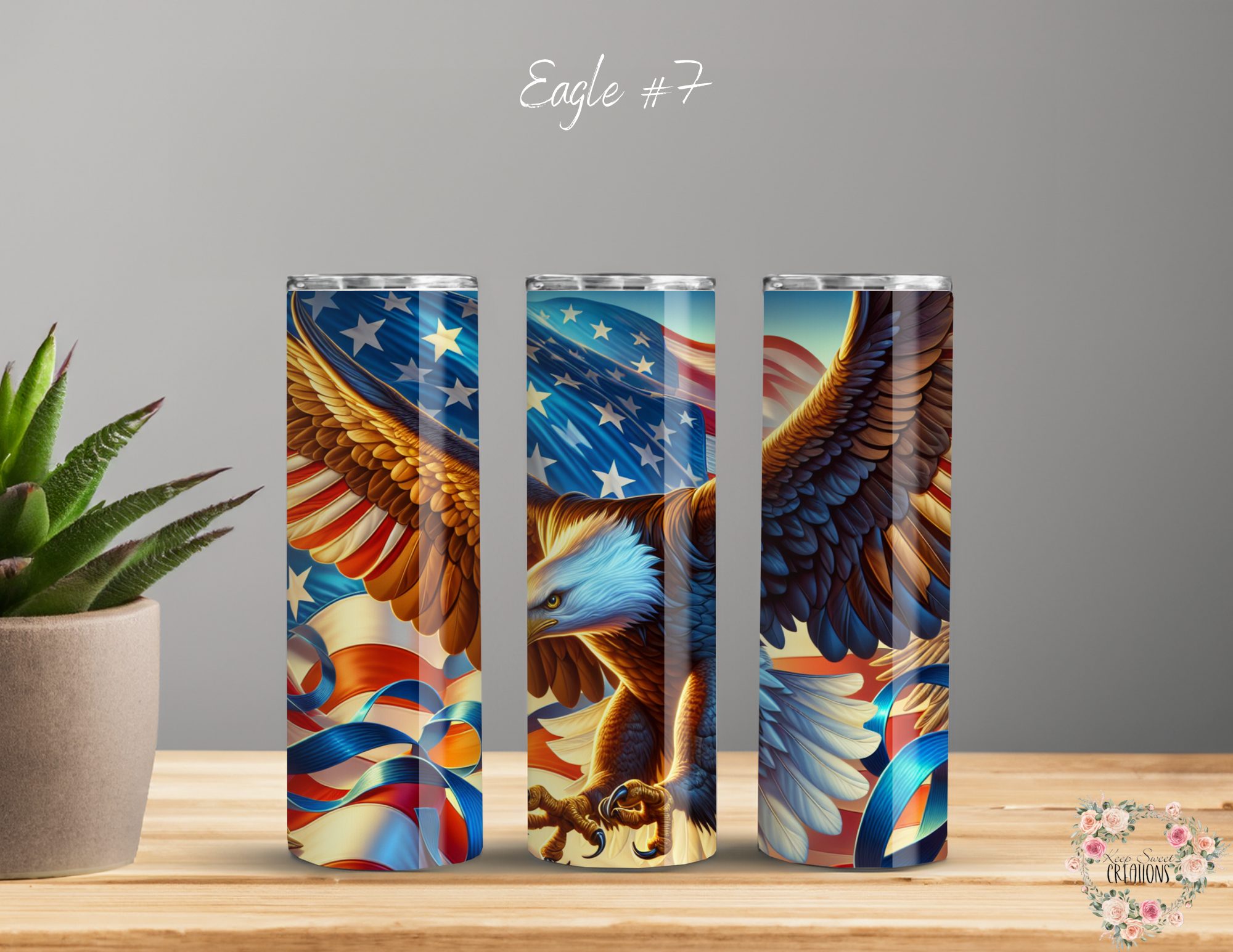  Dynamic and artistic eagle designs, featuring bold colors, abstract patterns, and patriotic elements. 