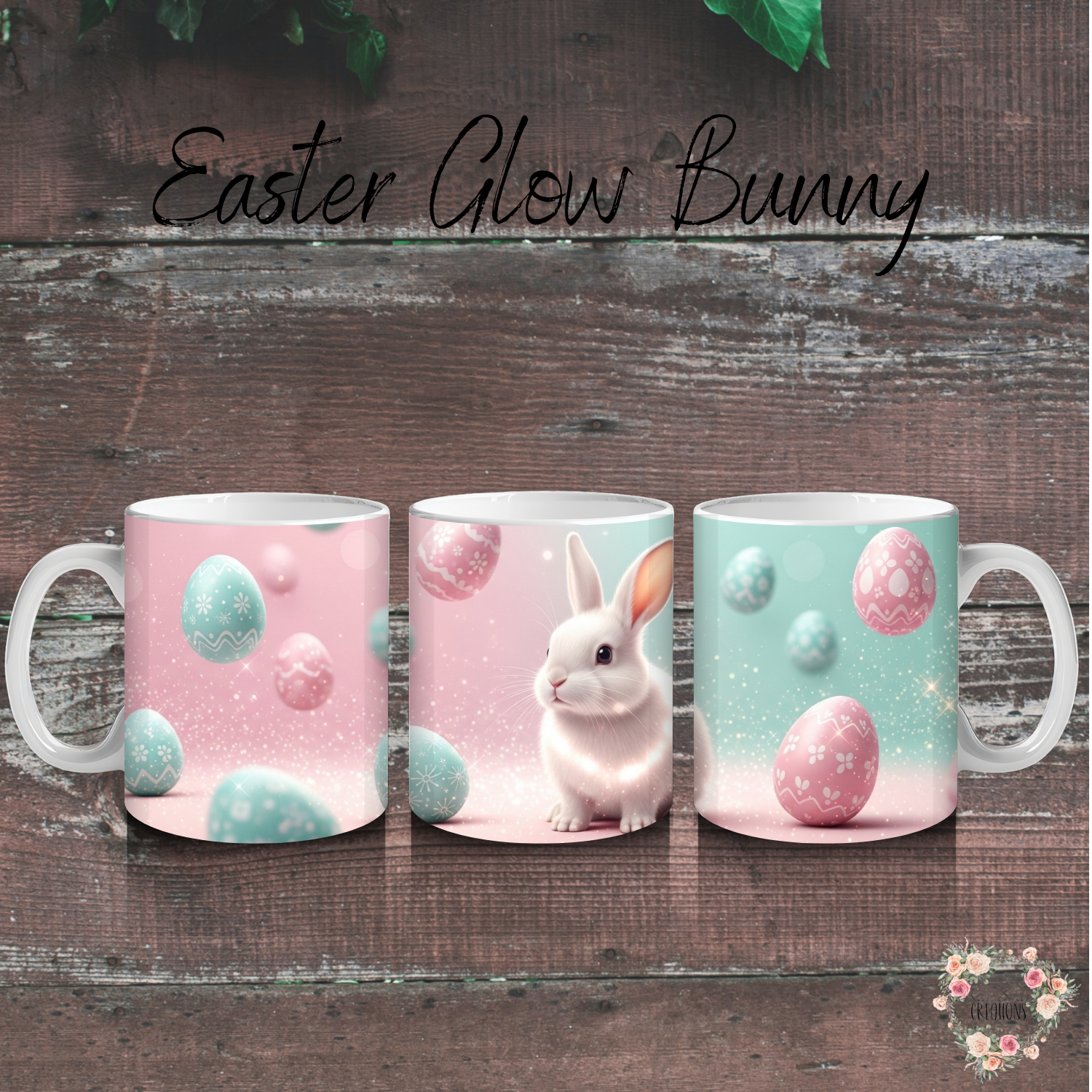 Easter Glow Bunny Tumbler | Pastel Easter Bunny Spring Cup (11–32oz)