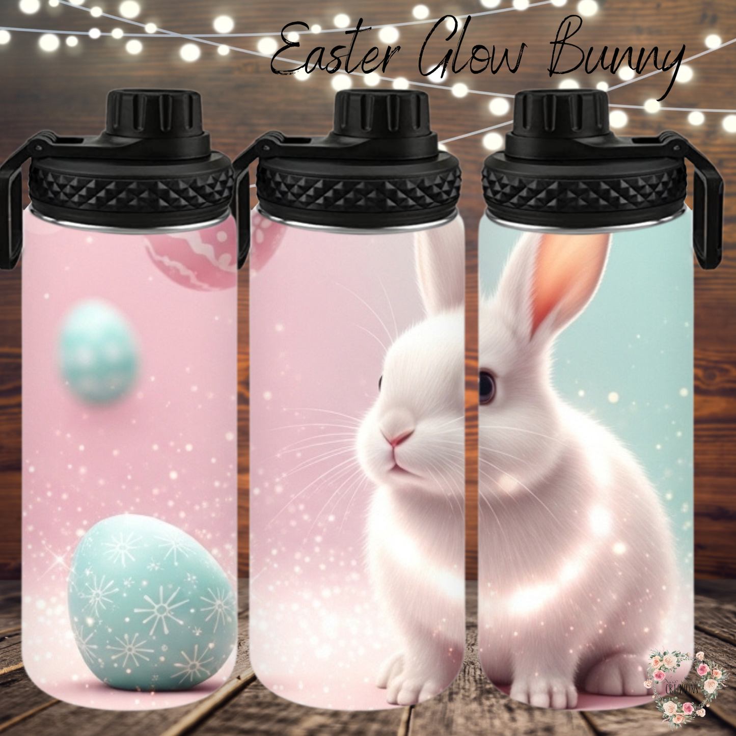 Easter Glow Bunny Tumbler | Pastel Easter Bunny Spring Cup (11–32oz)