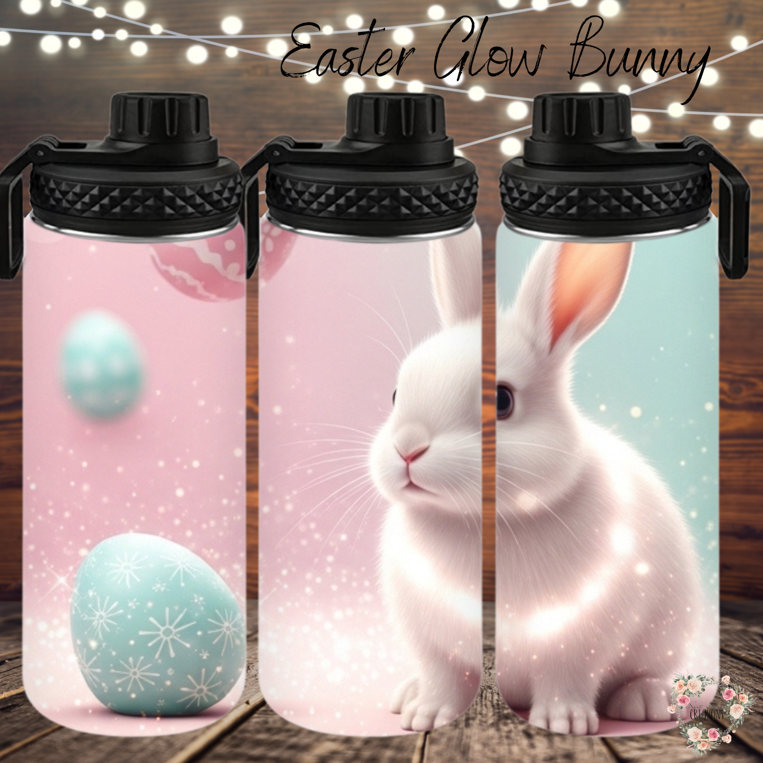 Easter Glow Bunny Tumbler | Pastel Easter Bunny Spring Cup (11–32oz)