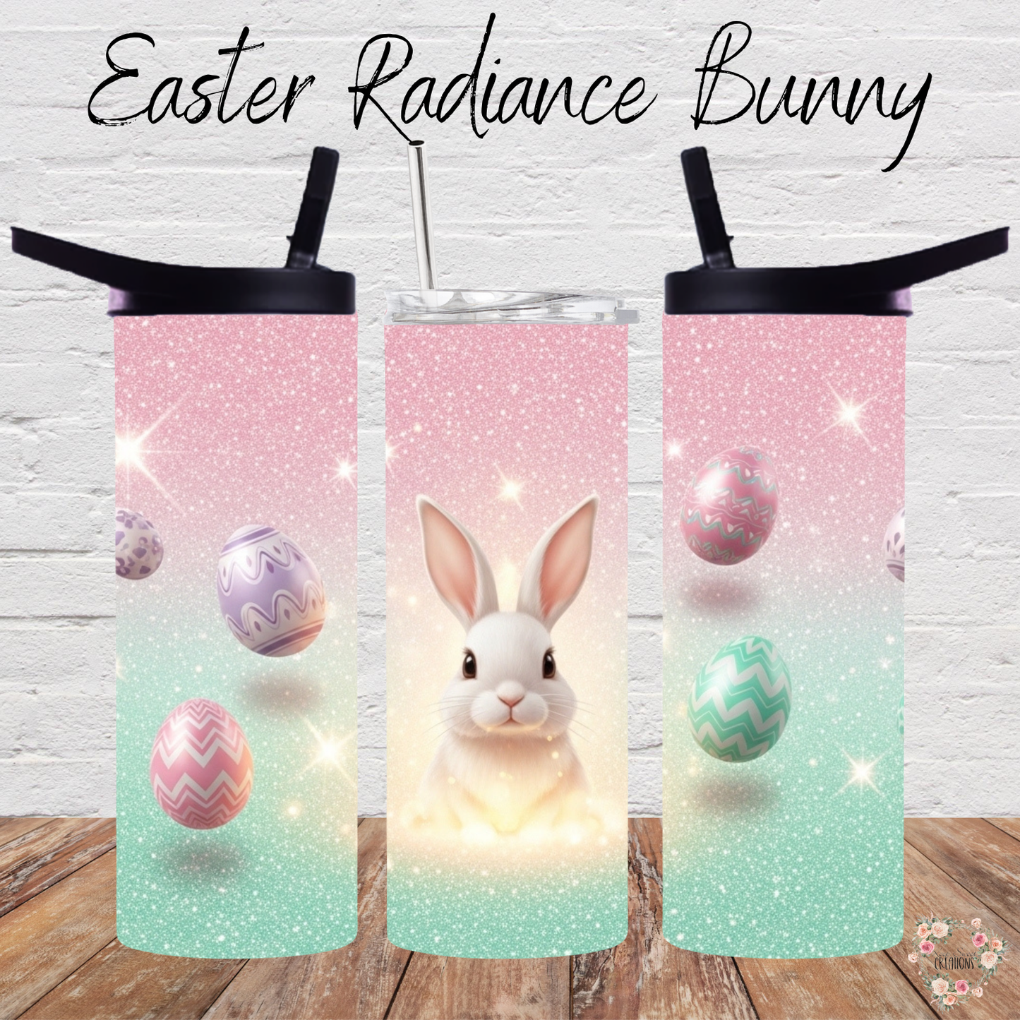 Easter Radiance Bunny Tumbler | Pastel Easter Bunny Spring Cup (11–32 oz)