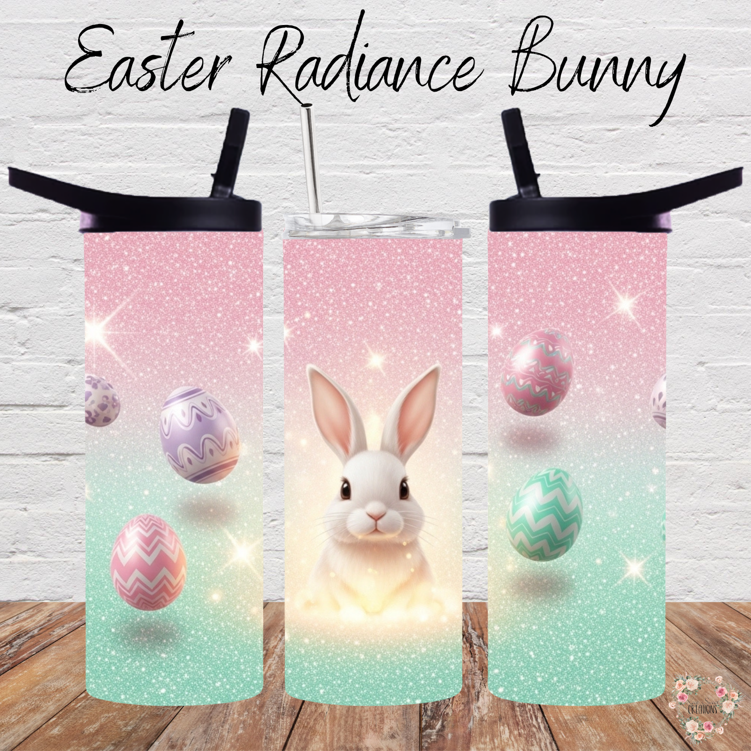 Easter Radiance Bunny Tumbler | Pastel Easter Bunny Spring Cup (11–32 oz)