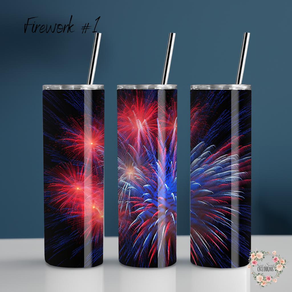 Light up your celebrations with these Fireworks Patriotic Tumblers! 🎆🇺🇸 Featuring dazzling red, white, and blue fireworks bursting against a dark sky, these tumblers bring the energy of July 4th, Memorial Day, and all things American pride! Perfect for summer BBQs, patriotic gatherings, and anyone who loves a bold, festive design. Available in multiple tumbler sizes to match your celebration style!
