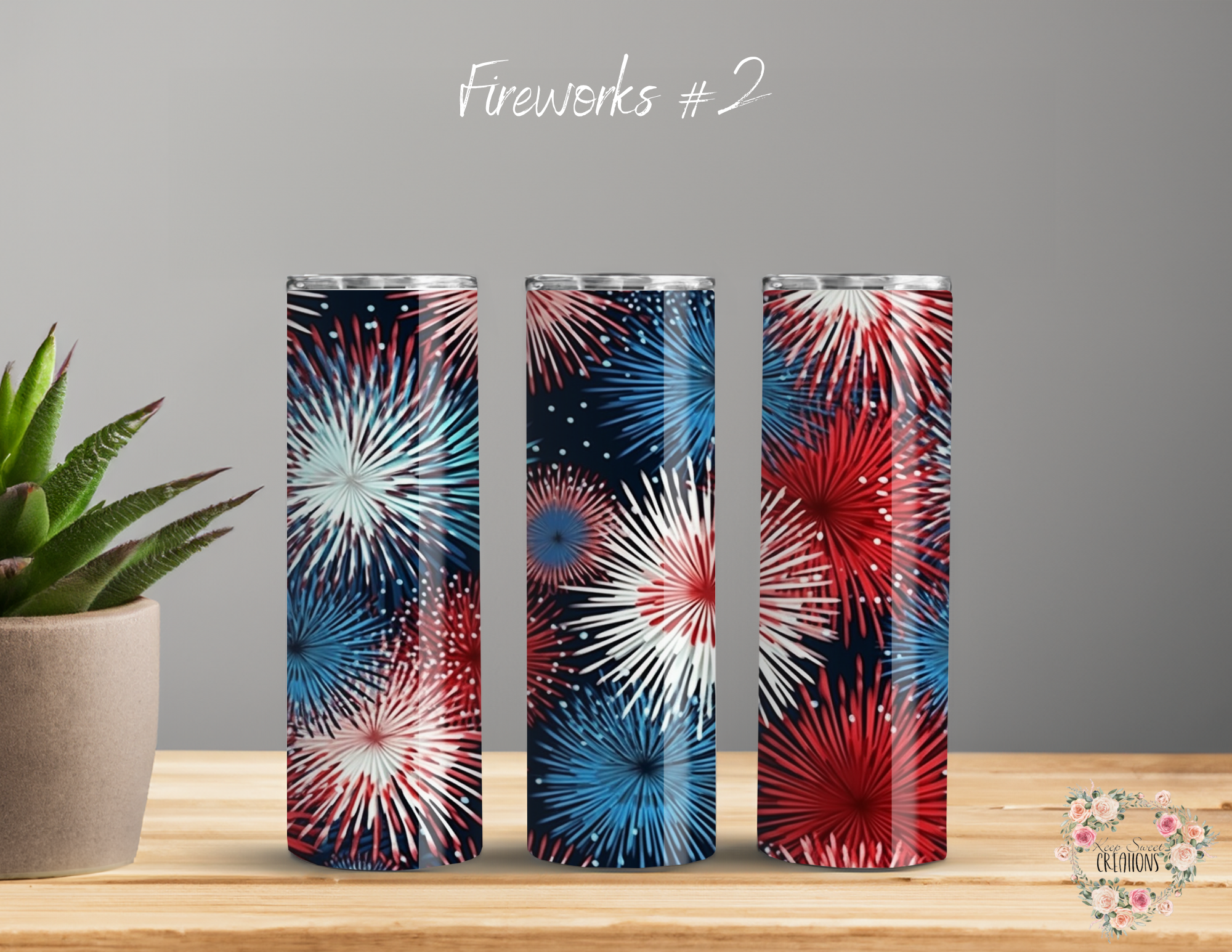 Light up your celebrations with these Fireworks Patriotic Tumblers! 🇺🇸 Featuring dazzling red, white, and blue fireworks bursting against a dark sky, these tumblers bring the energy of July 4th, Memorial Day, and all things American pride! Perfect for summer BBQs, patriotic gatherings, and anyone who loves a bold, festive design. Available in multiple tumbler sizes to match your celebration style!
