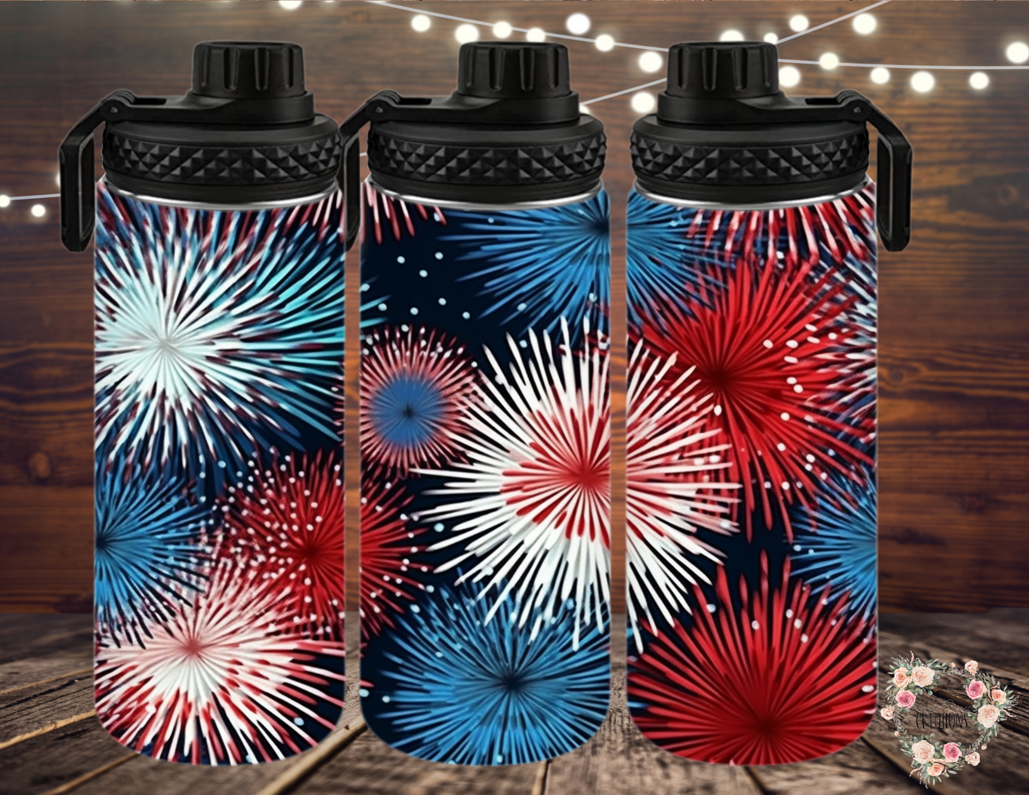 Light up your celebrations with these Fireworks Patriotic Tumblers! 🎆🇺🇸 Featuring dazzling red, white, and blue fireworks bursting against a dark sky, these tumblers bring the energy of July 4th, Memorial Day, and all things American pride! Perfect for summer BBQs, patriotic gatherings, and anyone who loves a bold, festive design. Available in multiple tumbler sizes to match your celebration style!