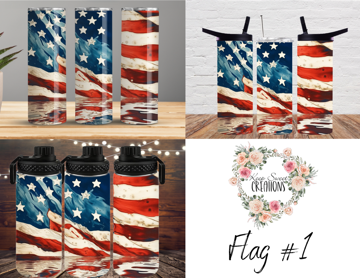 Flag #1 – Classic distressed American flag with a rugged, vintage touch.