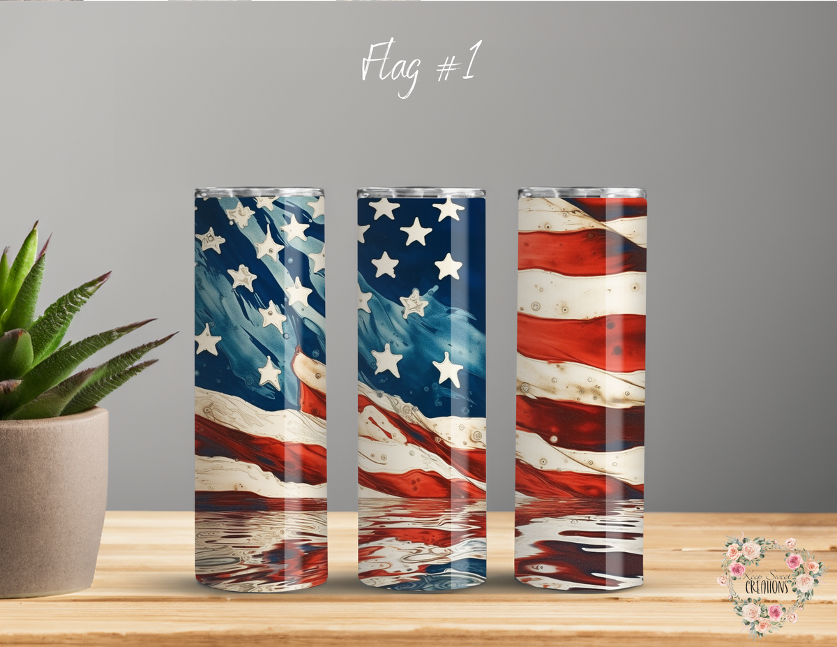 Flag #1 – Classic distressed American flag with a rugged, vintage touch.