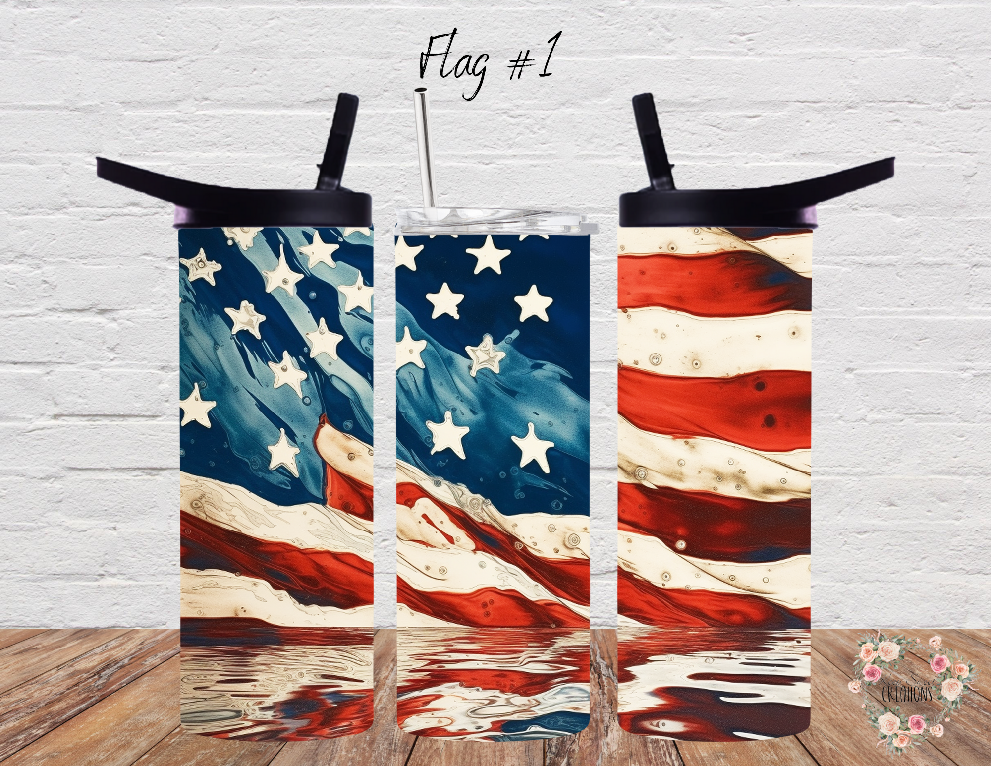 Flag #1 – Classic distressed American flag with a rugged, vintage touch.