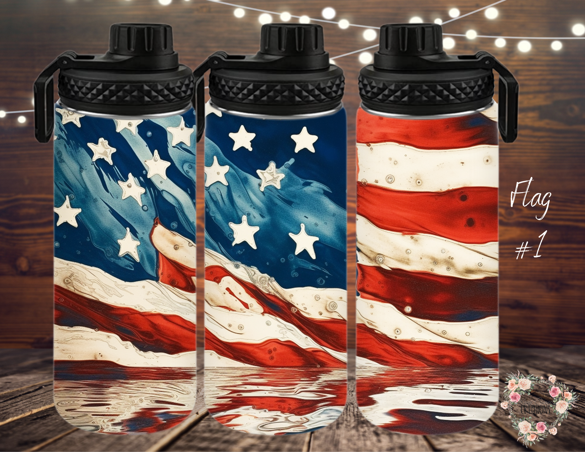 Flag #1 – Classic distressed American flag with a rugged, vintage touch.