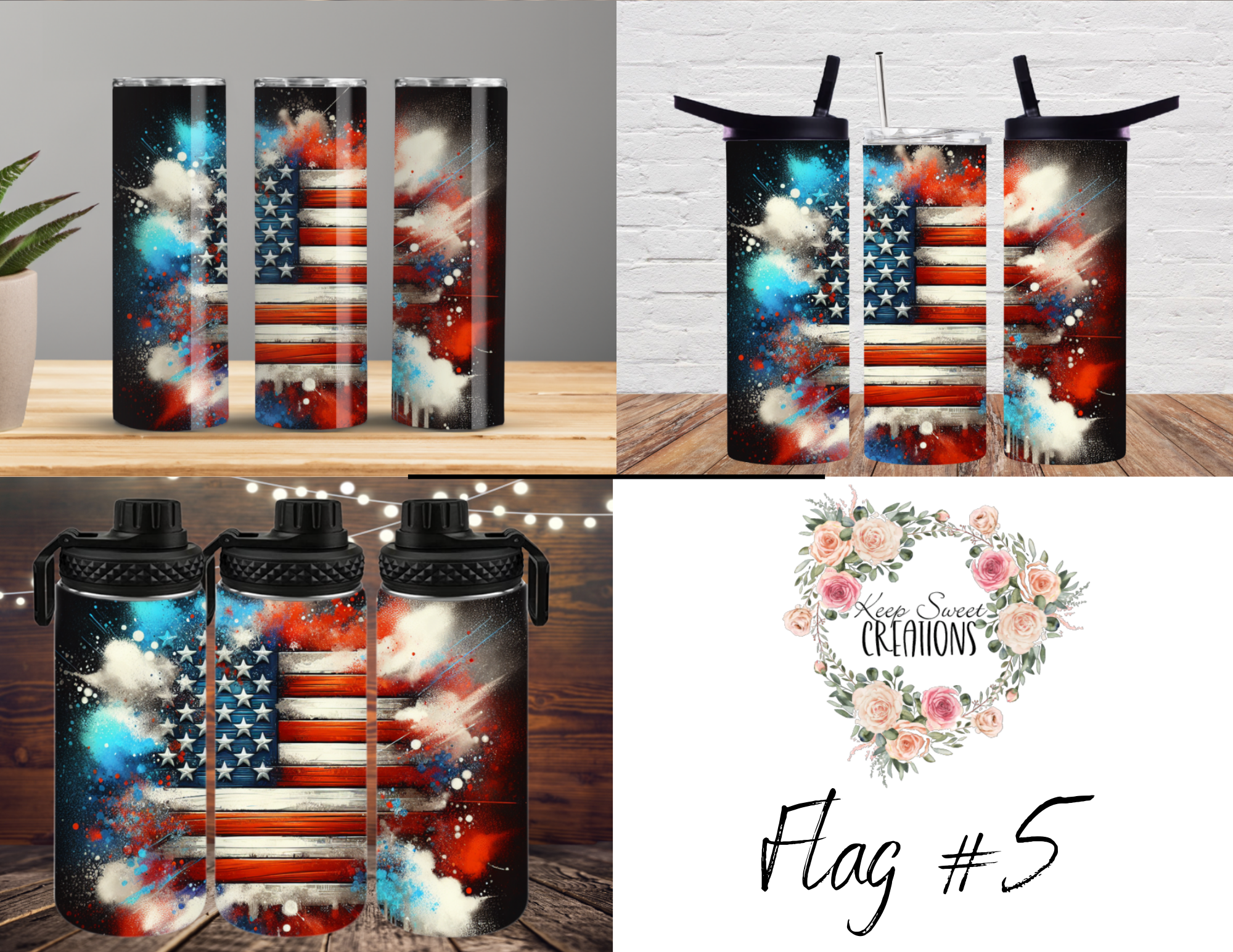 🤍 Flag #5 – A vibrant flag bursting with color and fireworks, capturing the spirit of celebration! ❤️💙