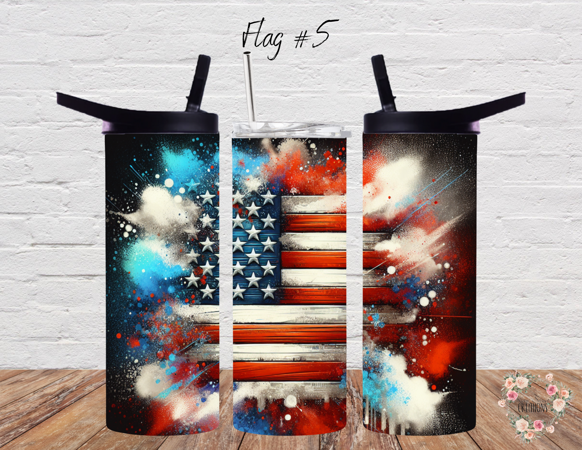 🤍 Flag #5 – A vibrant flag bursting with color and fireworks, capturing the spirit of celebration! ❤️💙