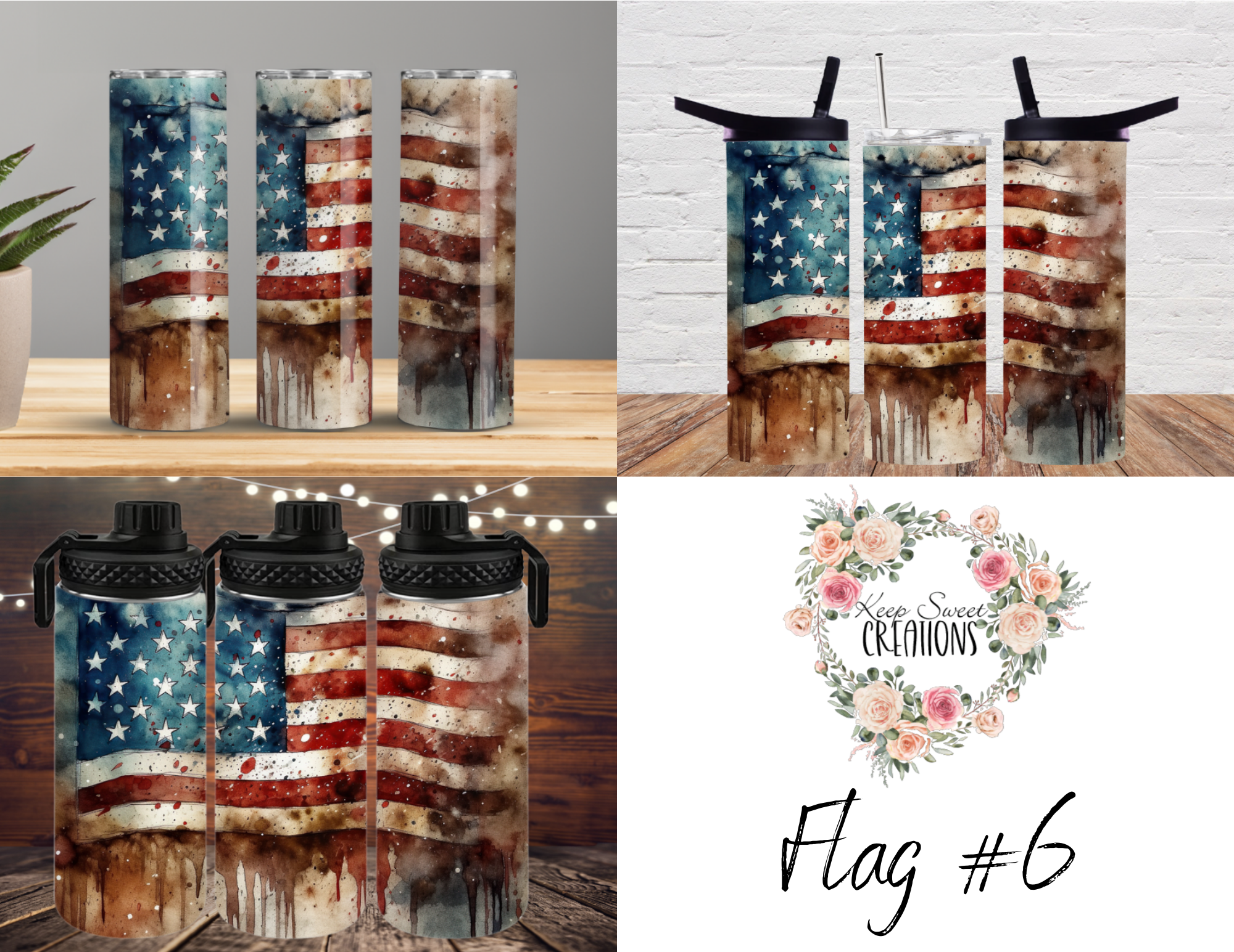 🤍 Flag #6 – Rustic barn wood flag design, perfect for country and farmhouse lovers. ❤️💙
