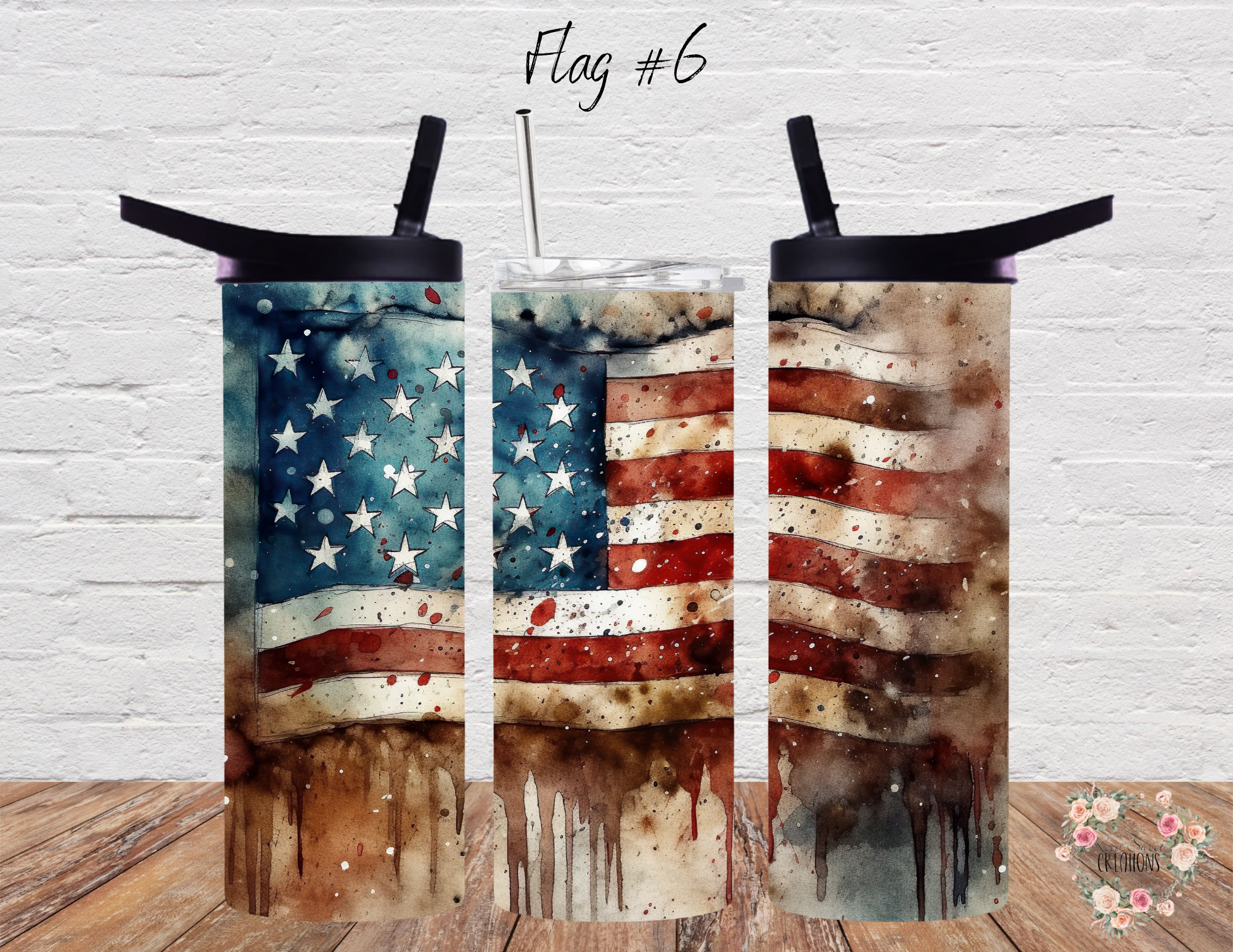 🤍 Flag #6 – Rustic barn wood flag design, perfect for country and farmhouse lovers. ❤️💙