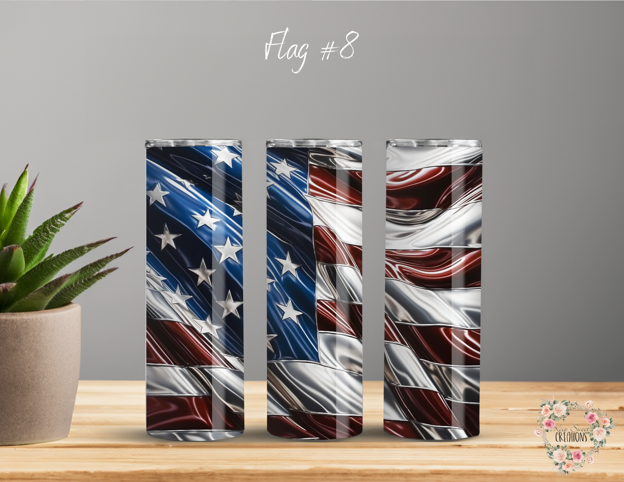 🤍 Flag #8 – A bright and crisp American flag design, perfect for any patriot! ❤️💙