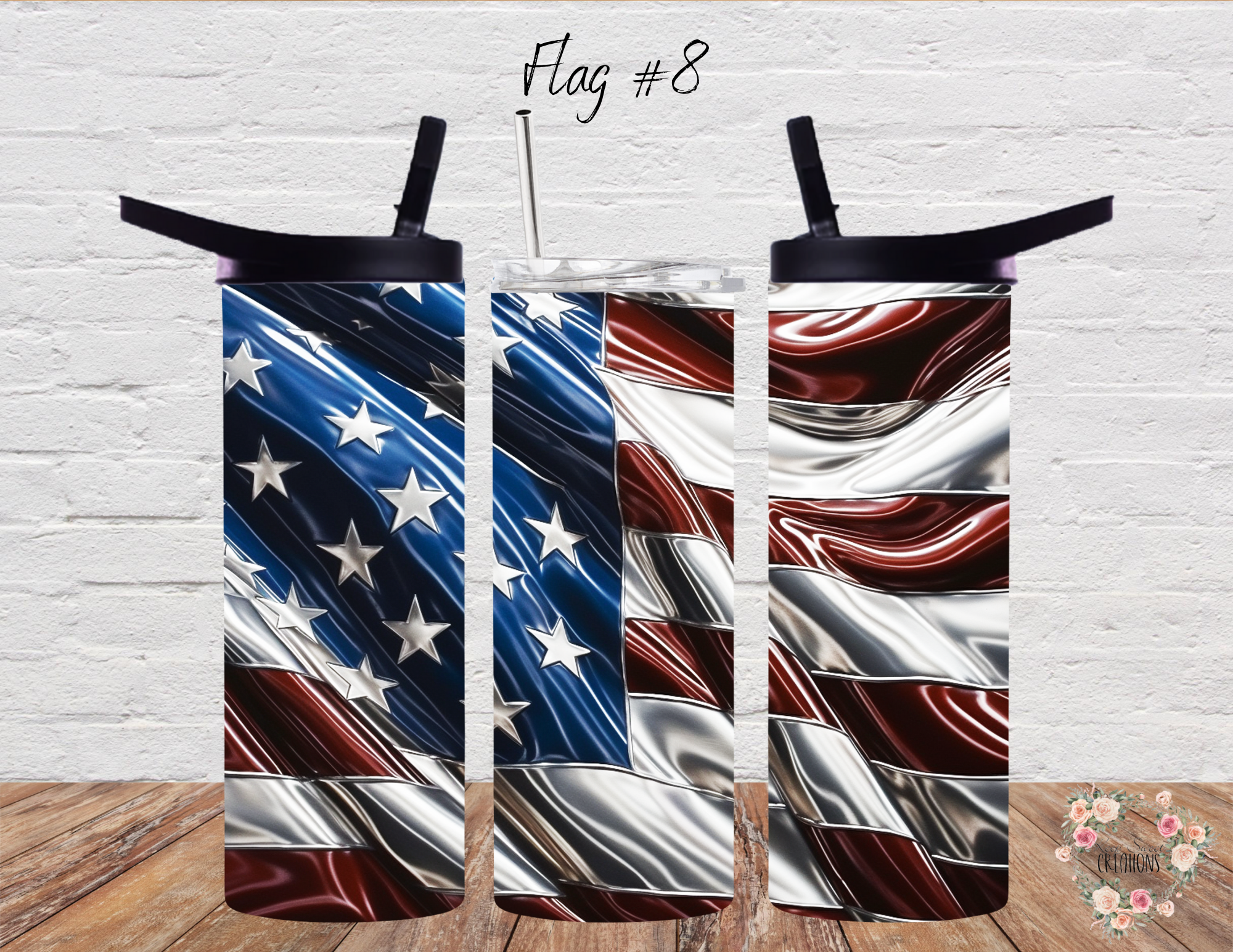 🤍 Flag #8 – A bright and crisp American flag design, perfect for any patriot! ❤️💙
