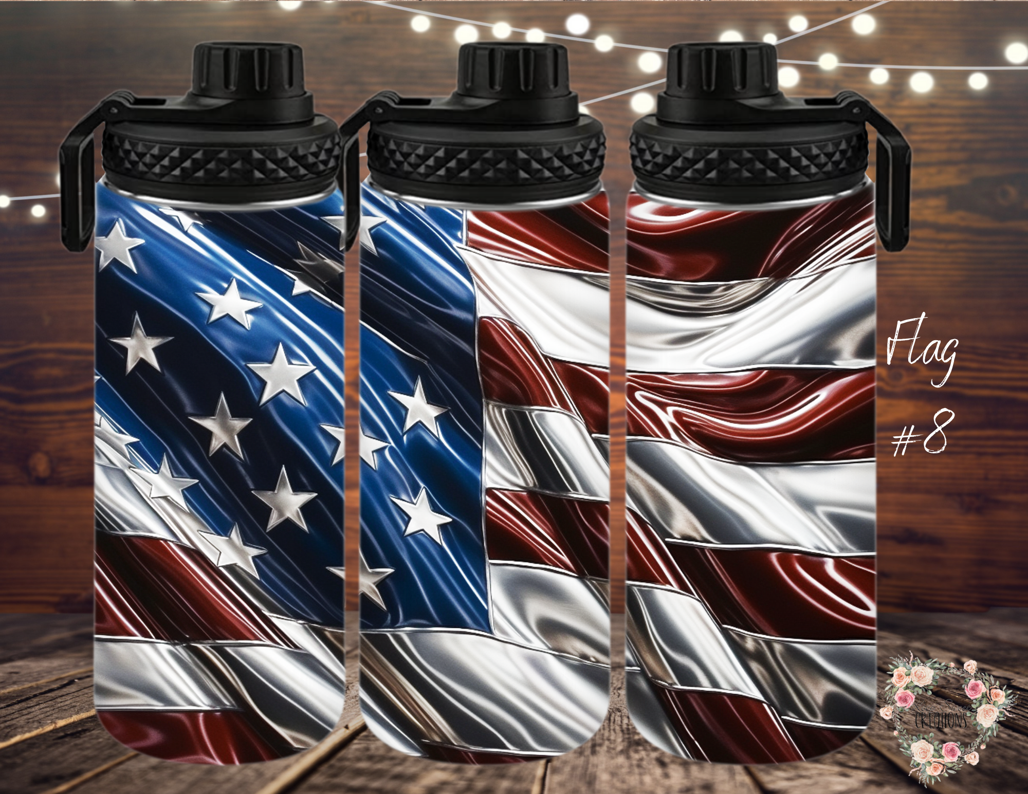 🤍 Flag #8 – A bright and crisp American flag design, perfect for any patriot! ❤️💙