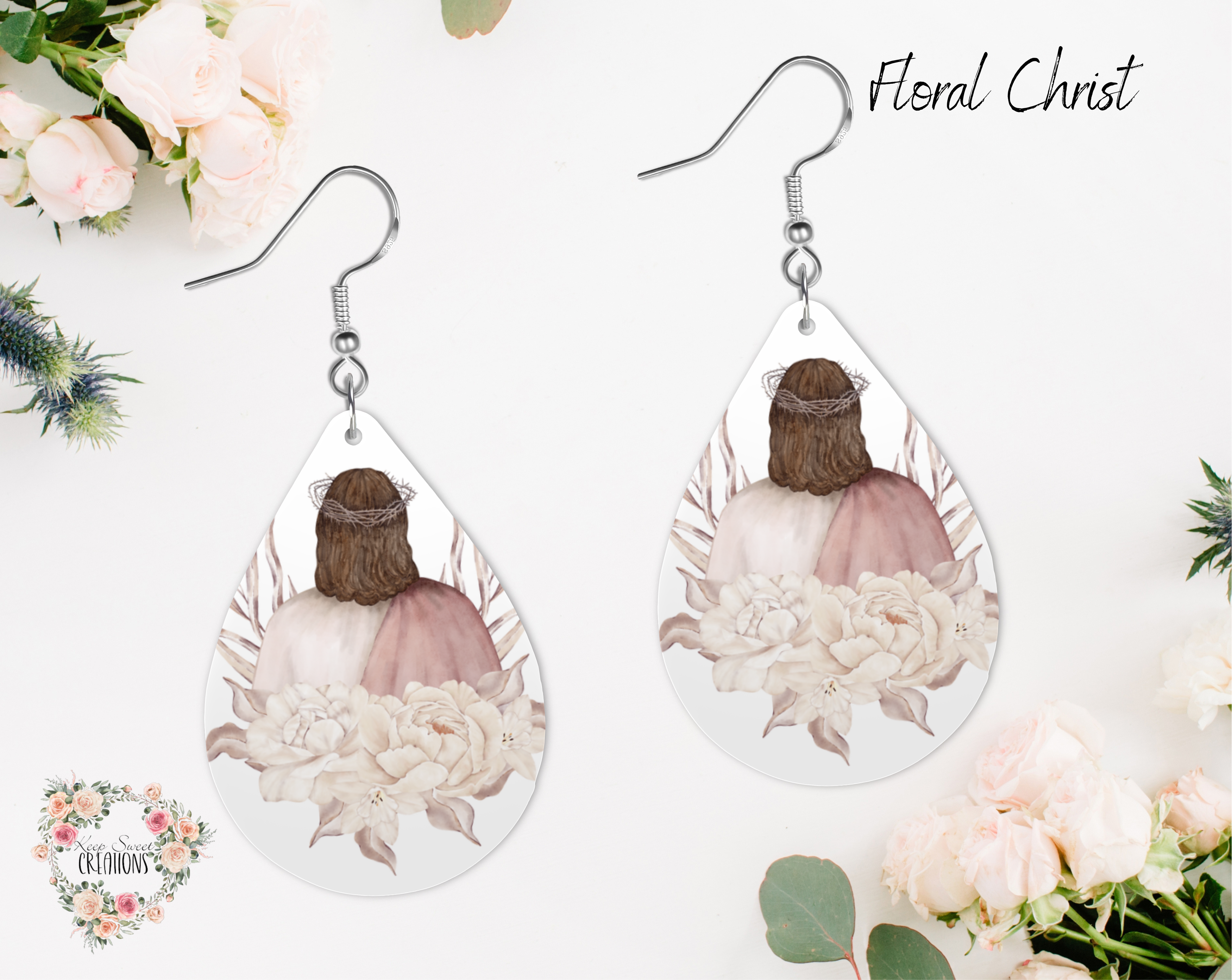 Easter Teardrop Earrings – Bunny, Cross & Floral Designs | Spring Teardrop Jewelry Collection