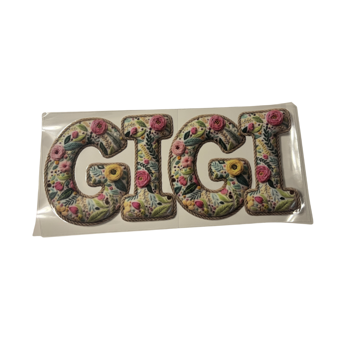 Floral Embroidered GIGI DTF - WRAP