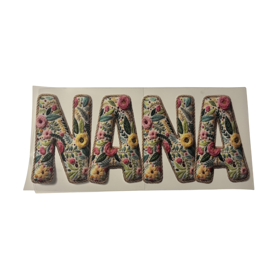 Floral Embroidered NANA DTF - WRAP