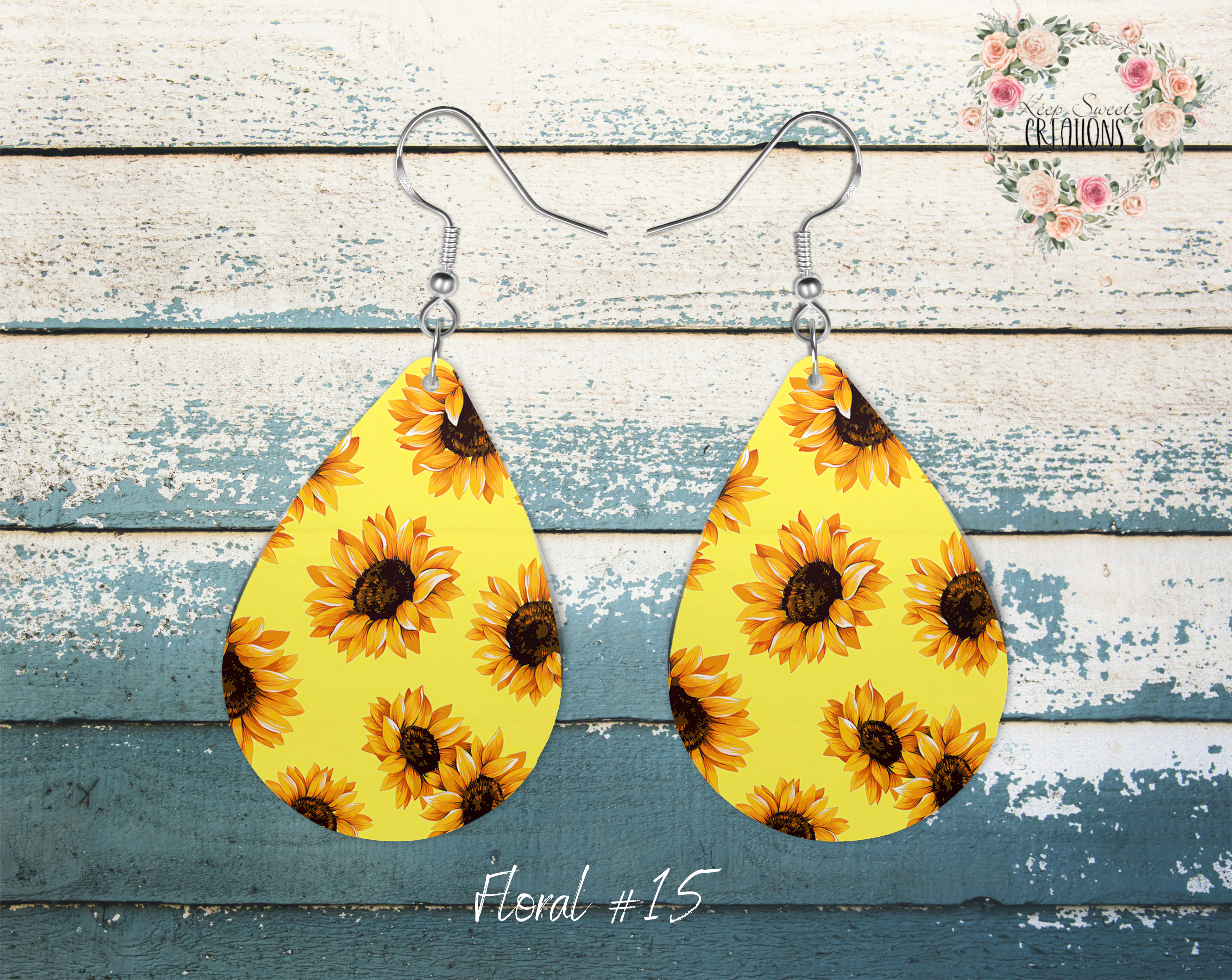 Elegant Floral Teardrop Earrings – Nature-Inspired Dangle Jewelry