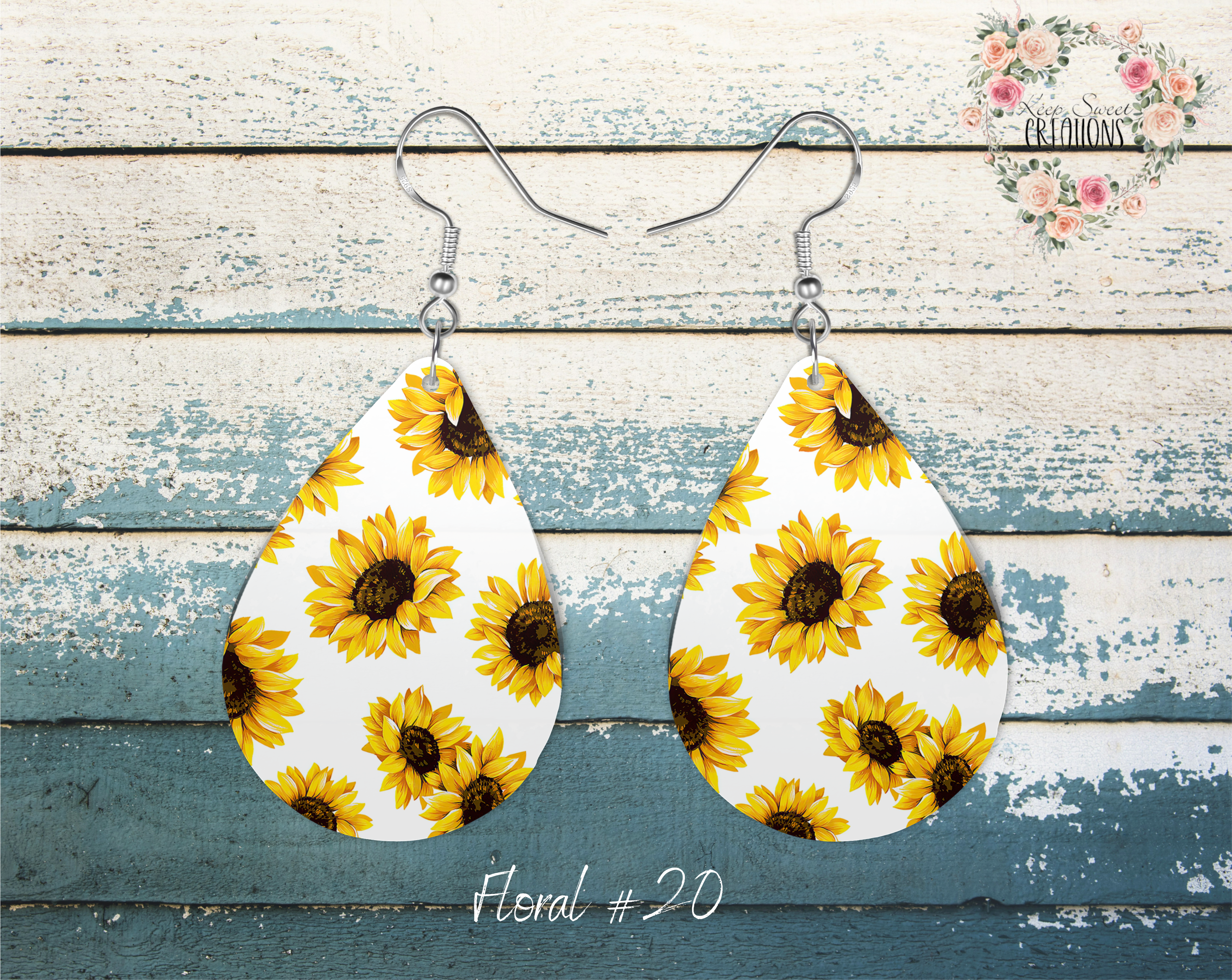 Elegant Floral Teardrop Earrings – Nature-Inspired Dangle Jewelry