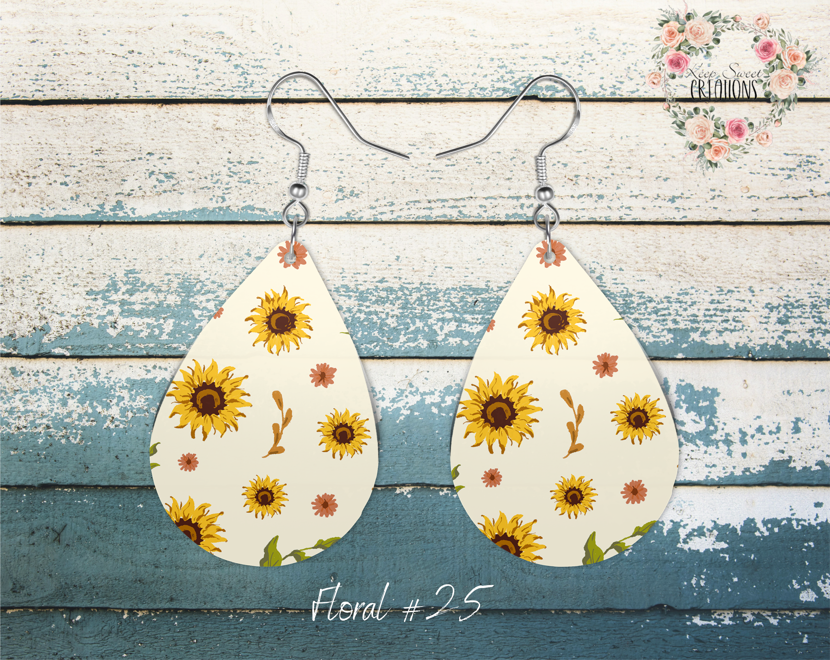 Elegant Floral Teardrop Earrings – Nature-Inspired Dangle Jewelry