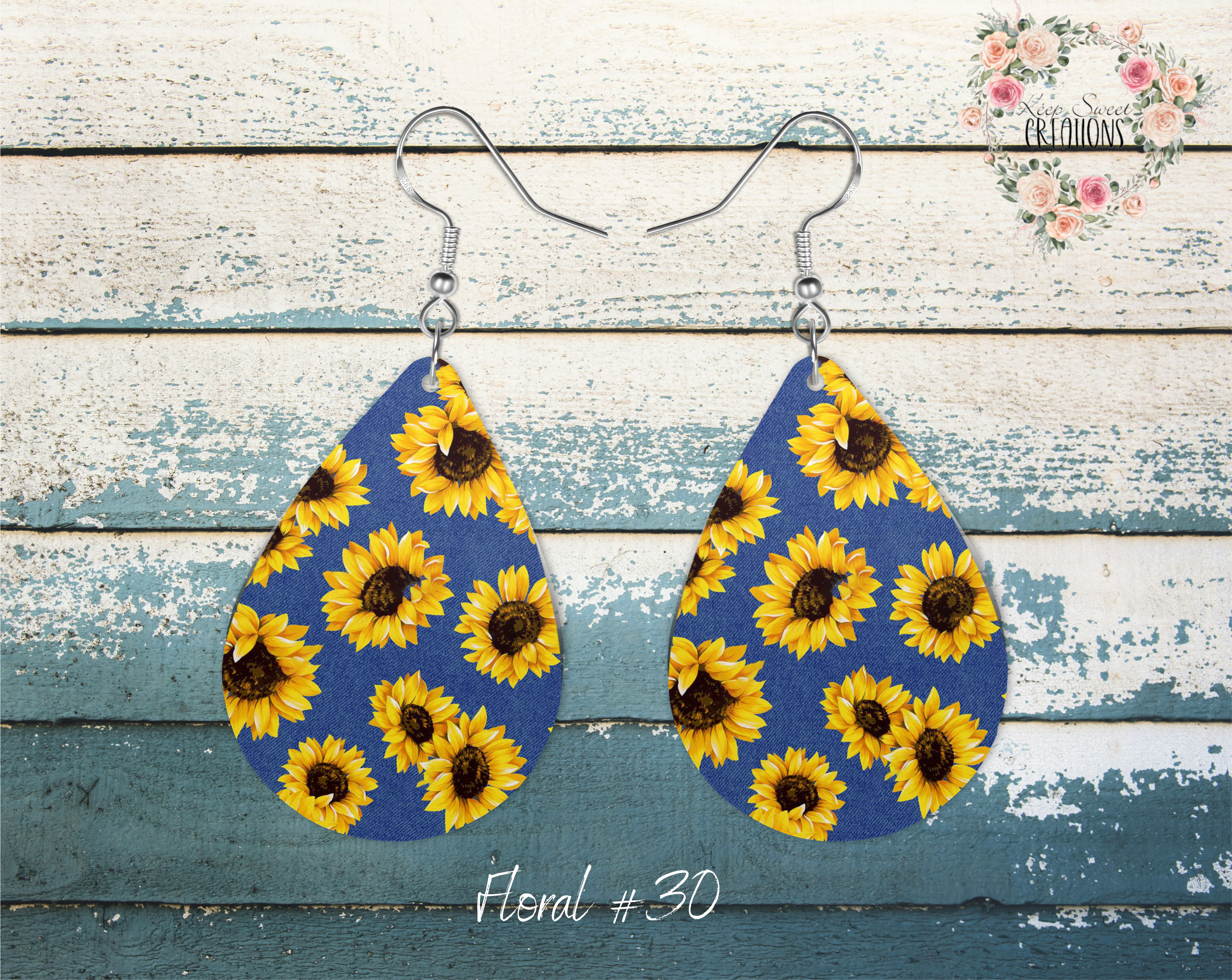 Elegant Floral Teardrop Earrings – Nature-Inspired Dangle Jewelry
