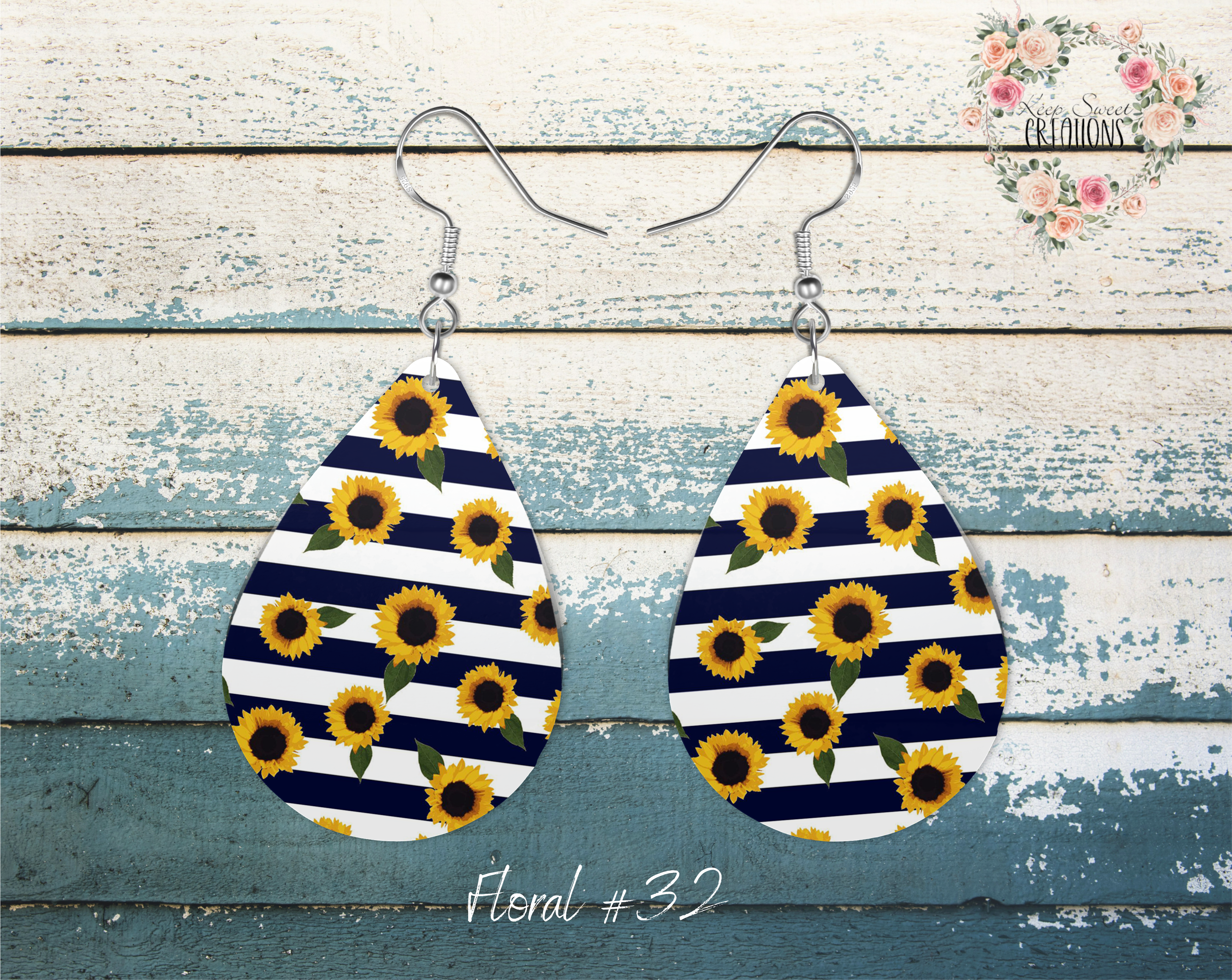 Elegant Floral Teardrop Earrings – Nature-Inspired Dangle Jewelry