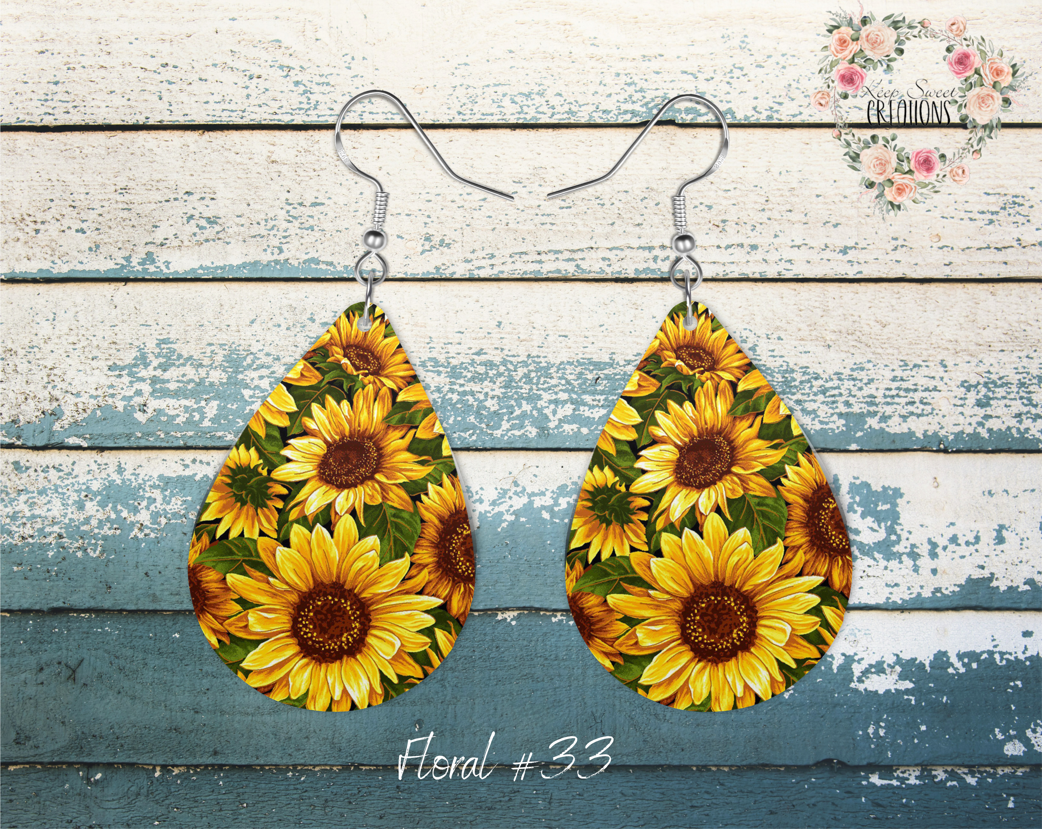 Elegant Floral Teardrop Earrings – Nature-Inspired Dangle Jewelry